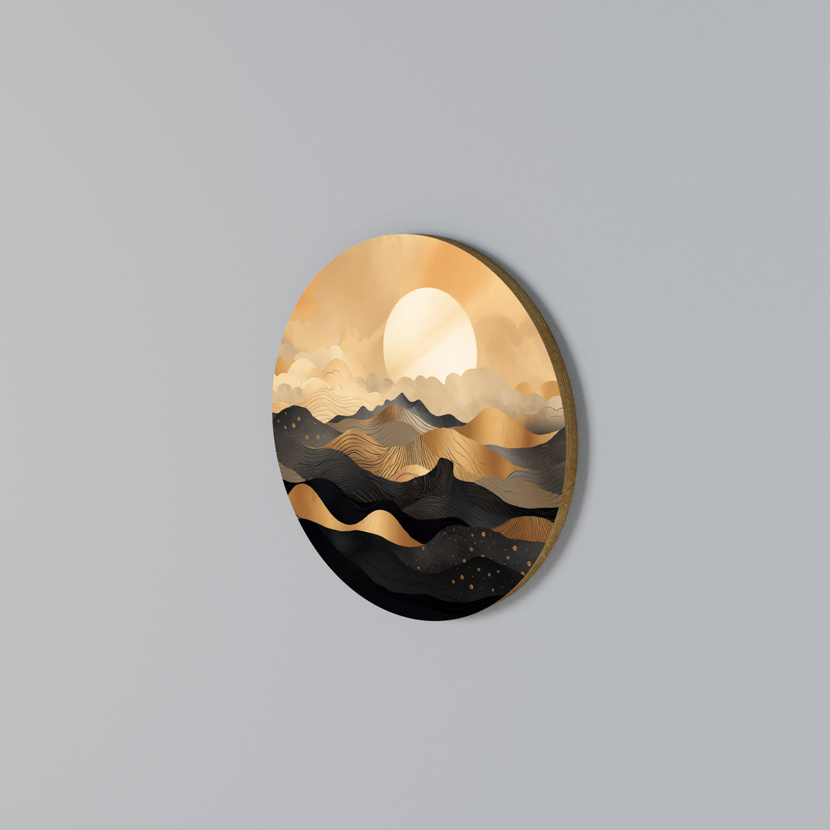 MYSTICAL SUNSET HORIZON Round Wall Art