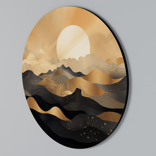 MYSTICAL SUNSET HORIZON Round Wall Art