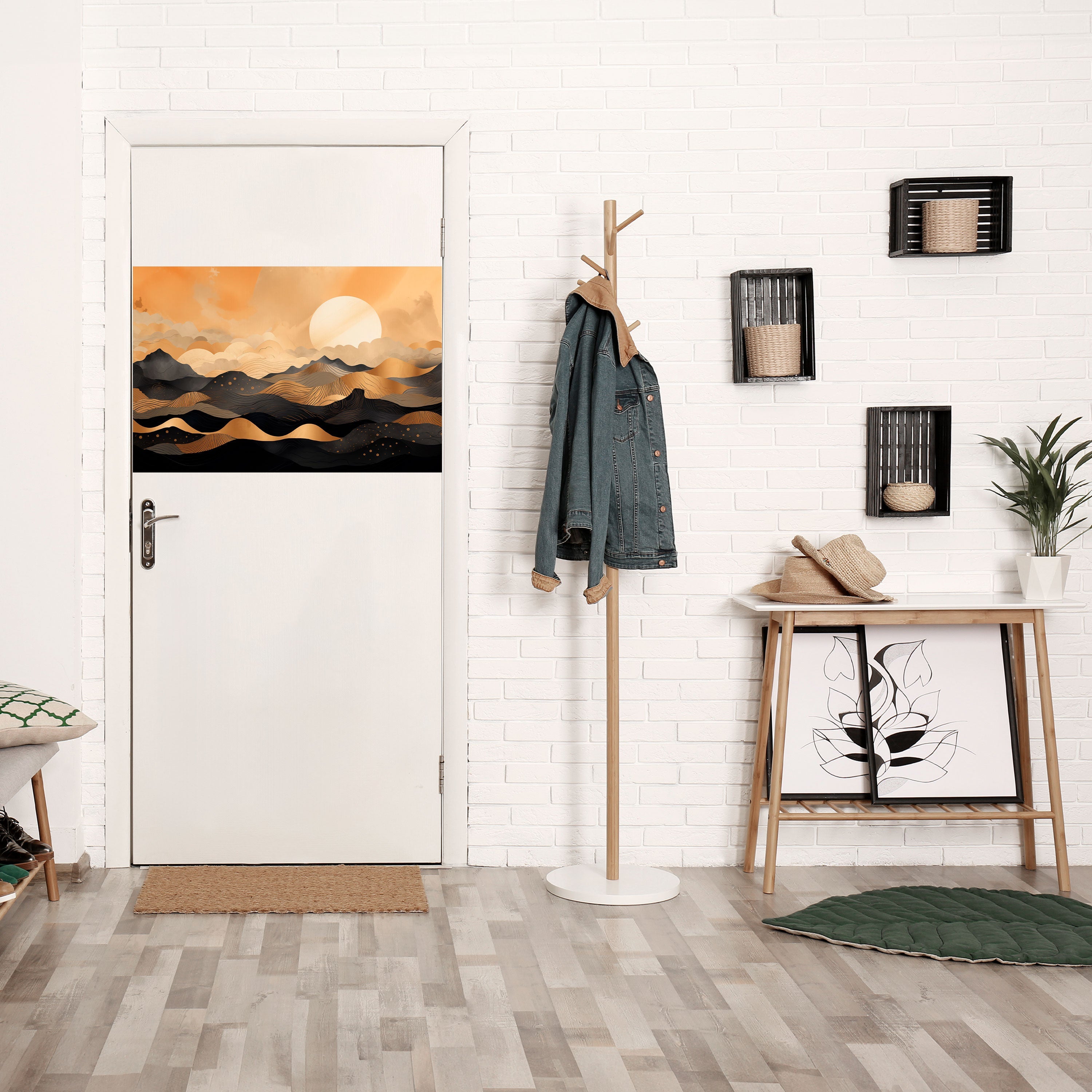 Affiche horizontale autocollante « HORIZON COUCHER DE SOLEIL MYSTIQUE »