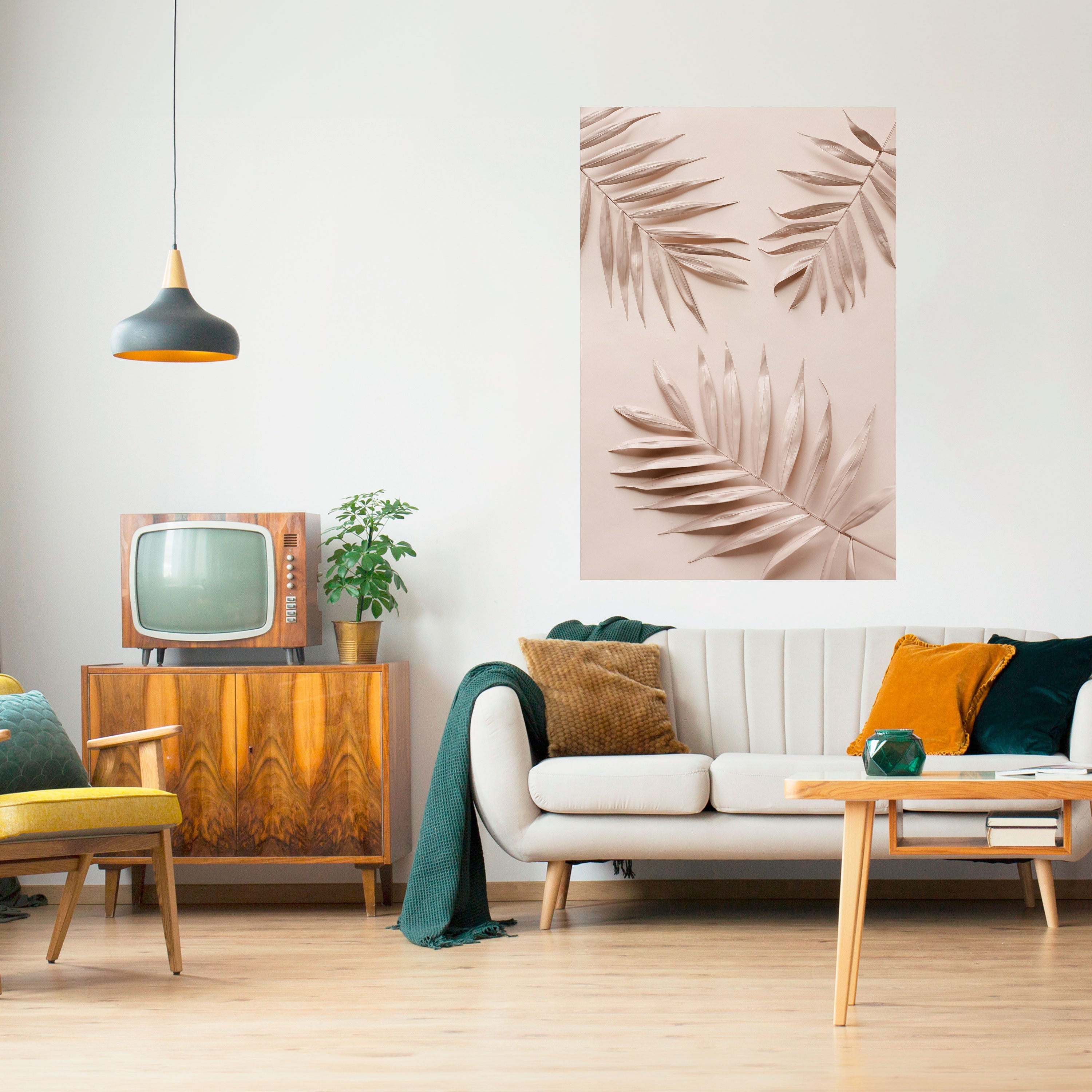 Affiche verticale autocollante « PINK PALM DREAMS »