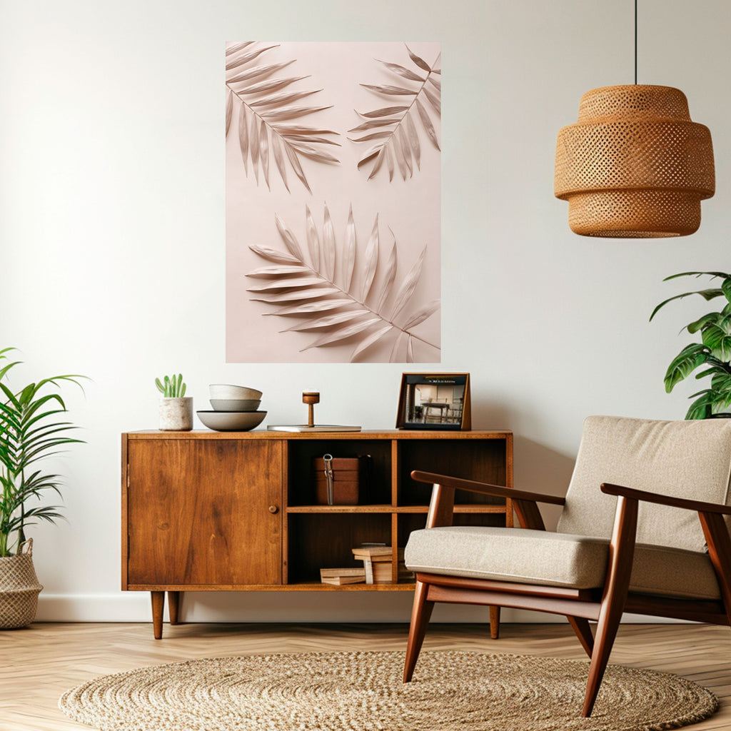 Affiche verticale autocollante « PINK PALM DREAMS »