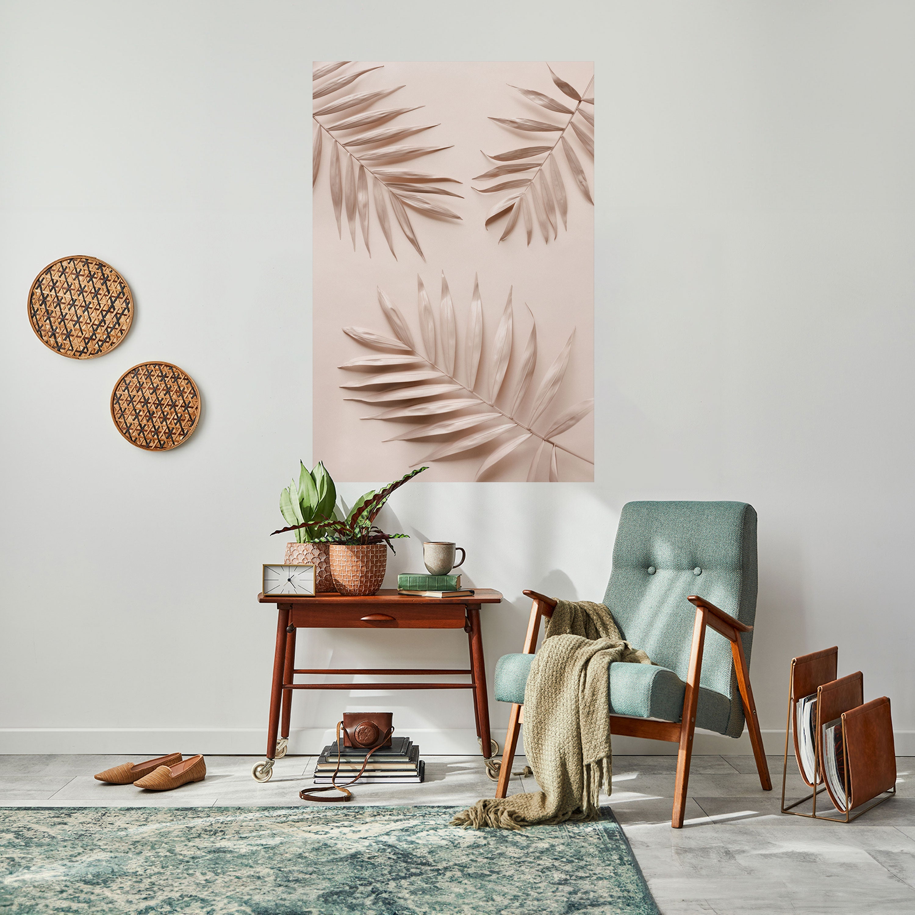 Affiche verticale autocollante « PINK PALM DREAMS »