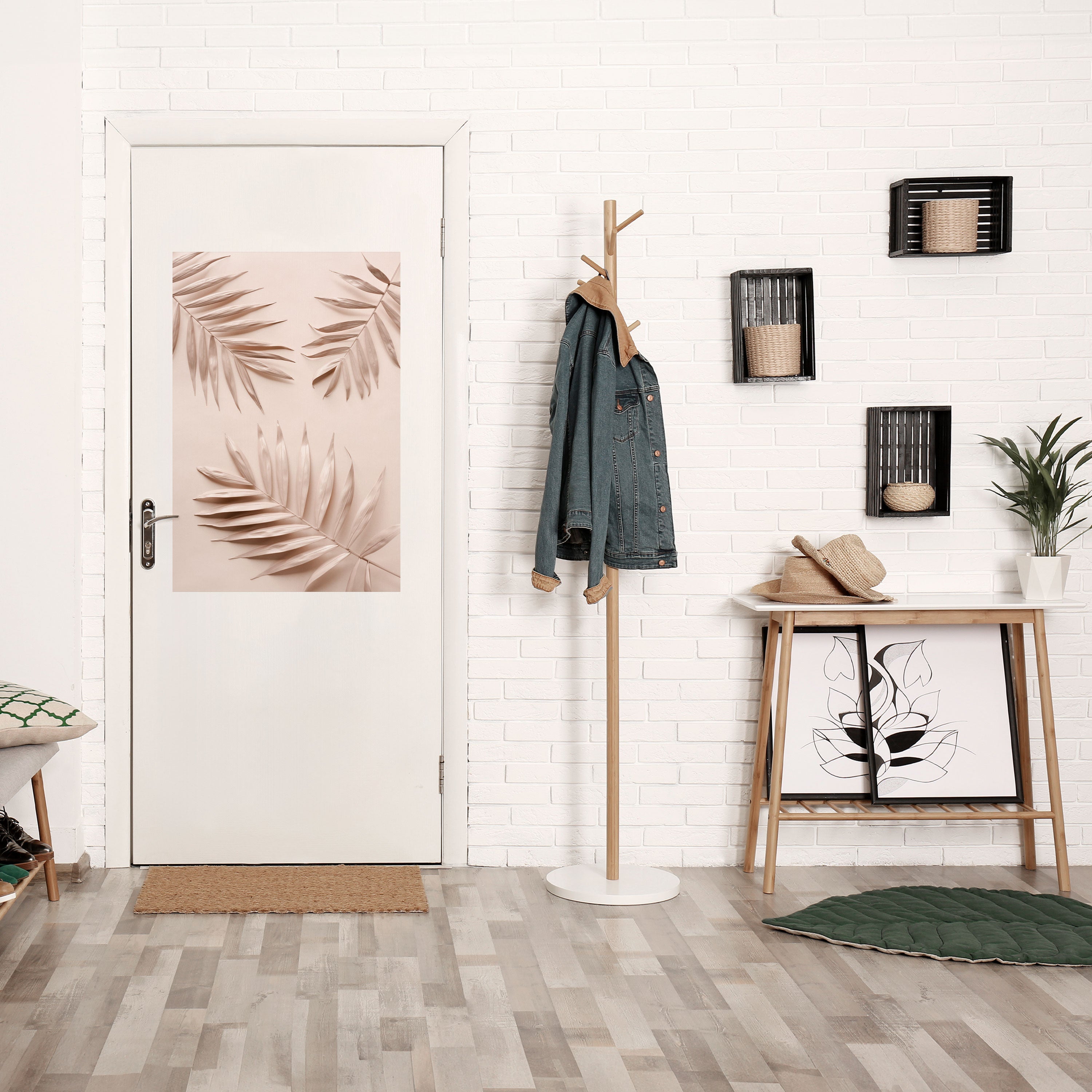 Affiche verticale autocollante « PINK PALM DREAMS »