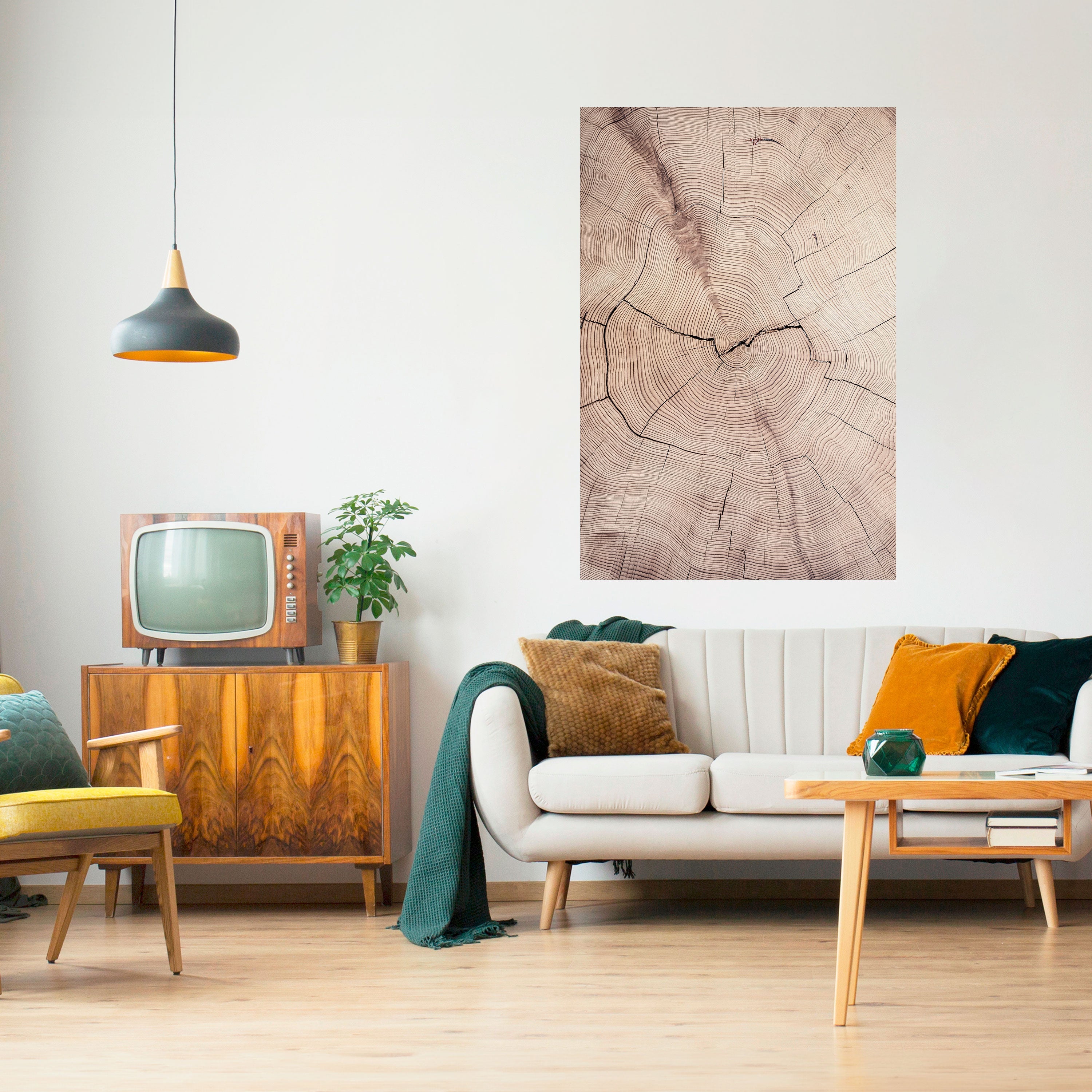 Affiche verticale autocollante « RYTHME USÉ PAR LE TEMPS »