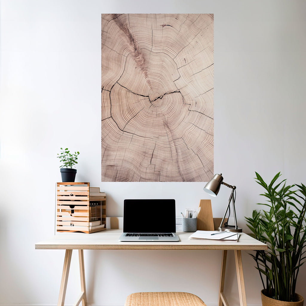 Affiche verticale autocollante « RYTHME USÉ PAR LE TEMPS »