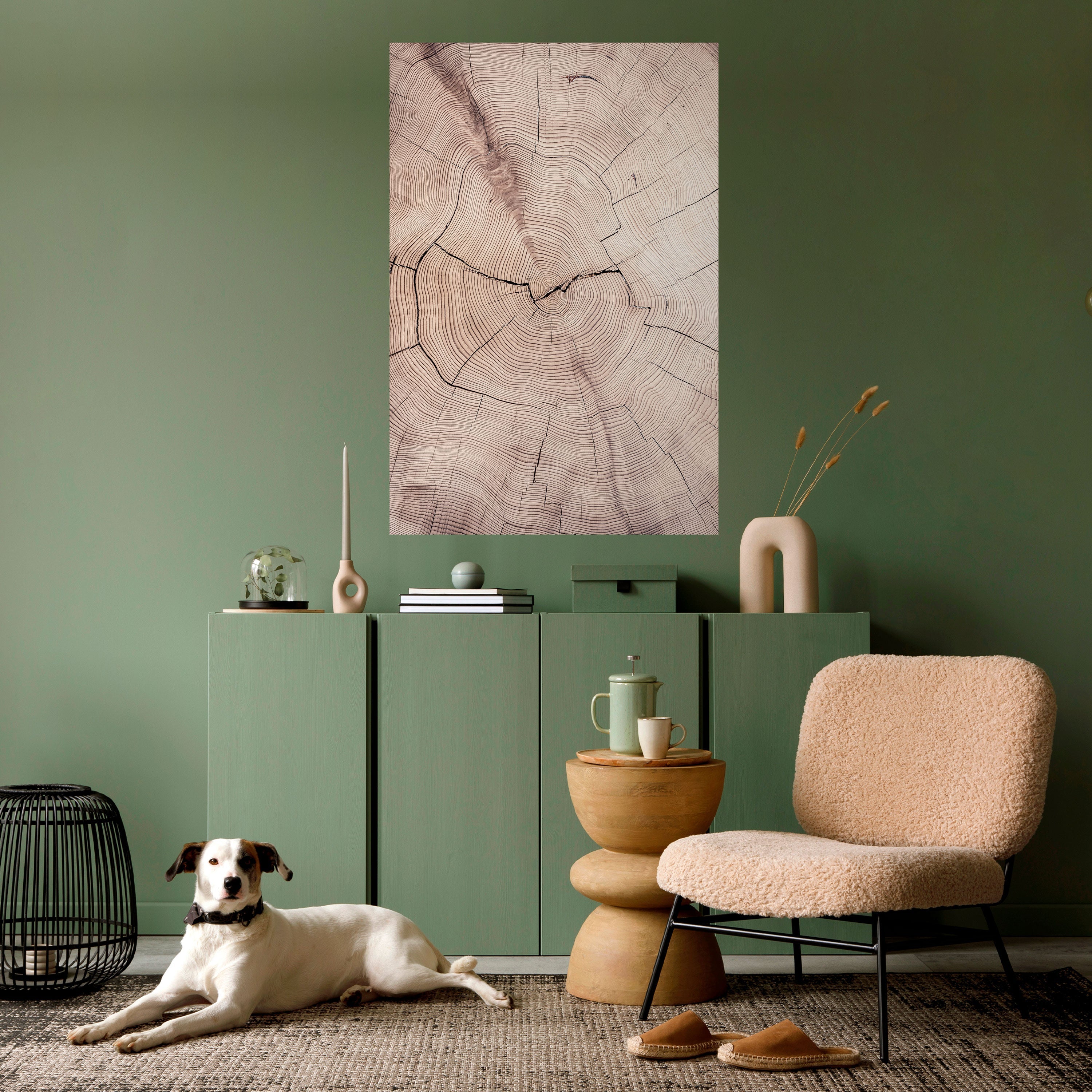 Affiche verticale autocollante « RYTHME USÉ PAR LE TEMPS »