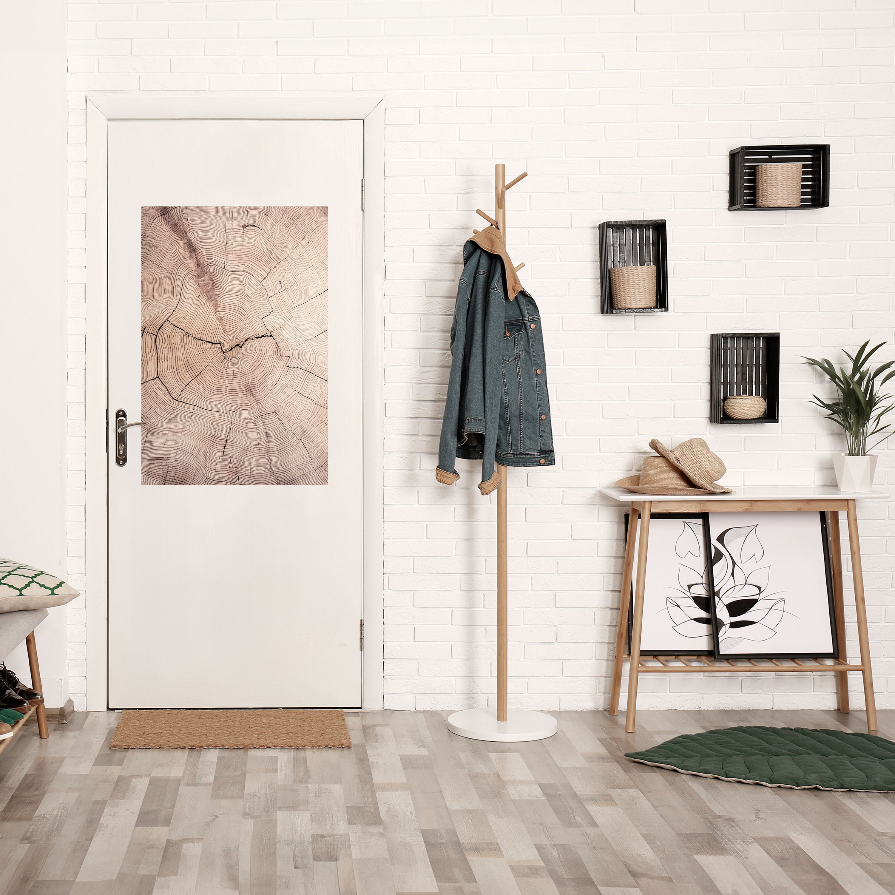 Affiche verticale autocollante « RYTHME USÉ PAR LE TEMPS »