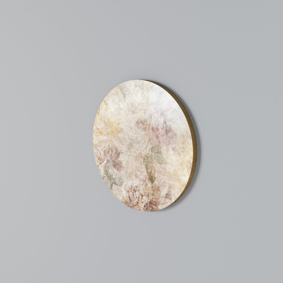 SUNFLOWER BLUR Round Wall Art