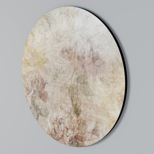 SUNFLOWER BLUR Round Wall Art