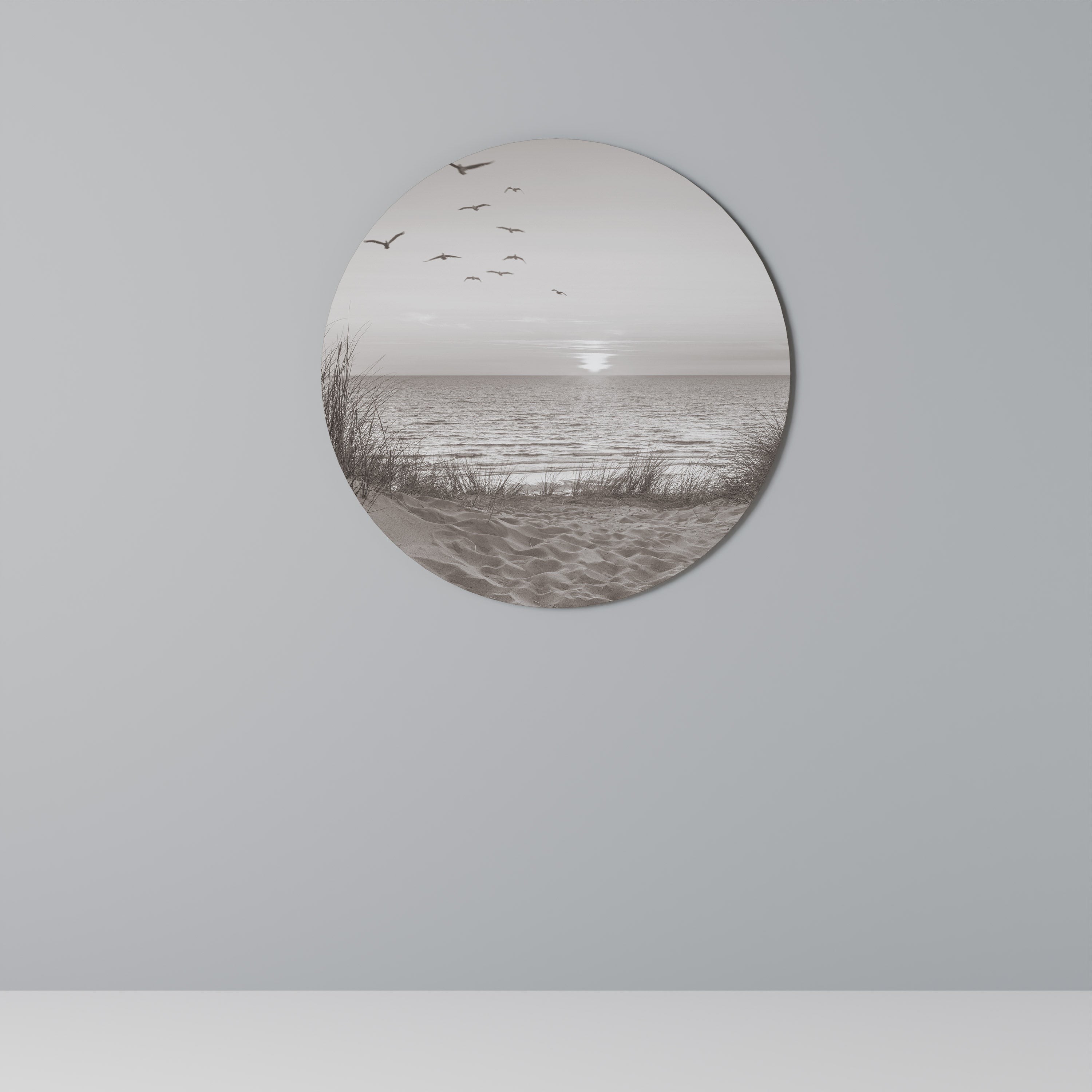 Décoration murale ronde PAYSAGE MARIN INTEMPOREL