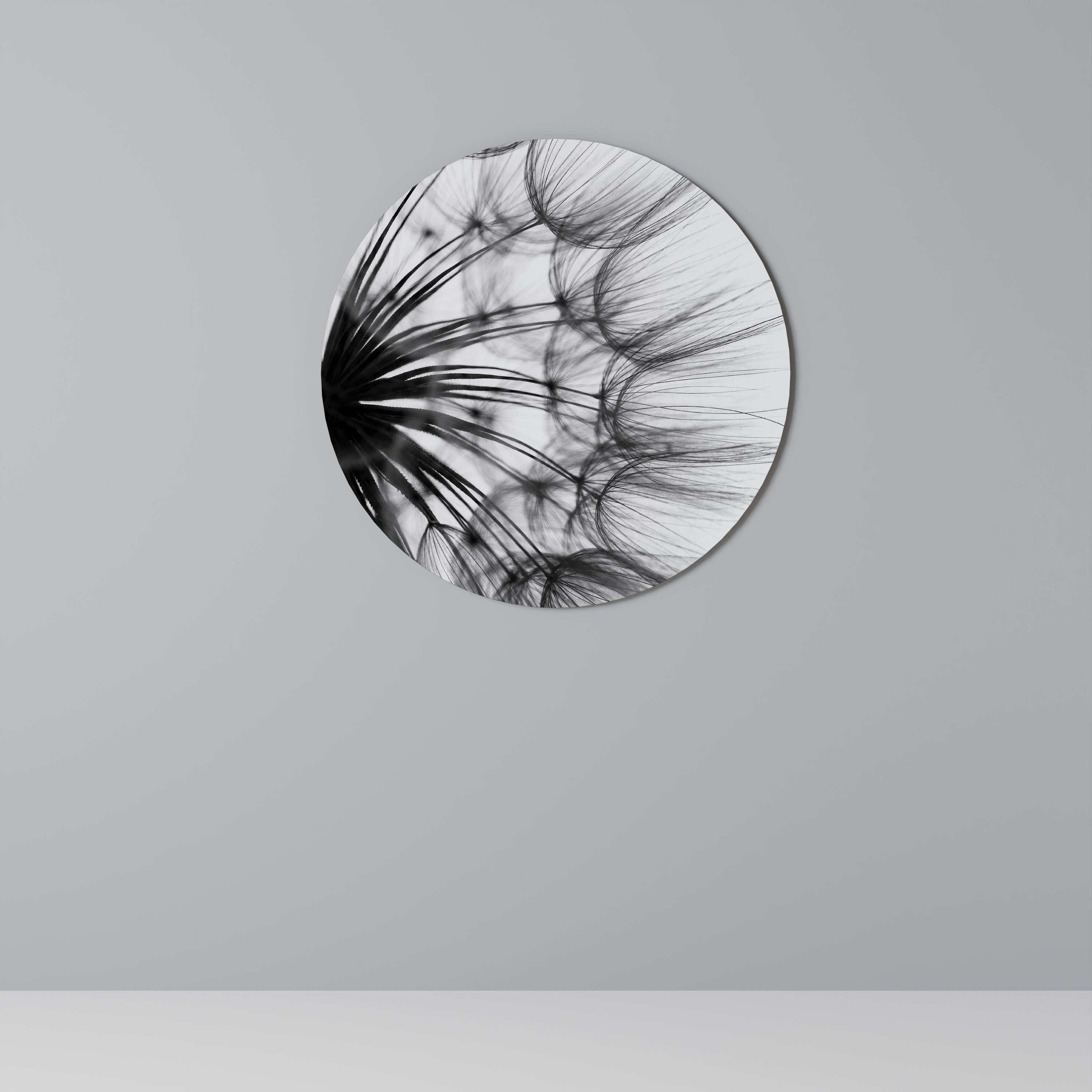 Décoration murale ronde « FLEURS SAUVAGES CHUCHOTANTES »