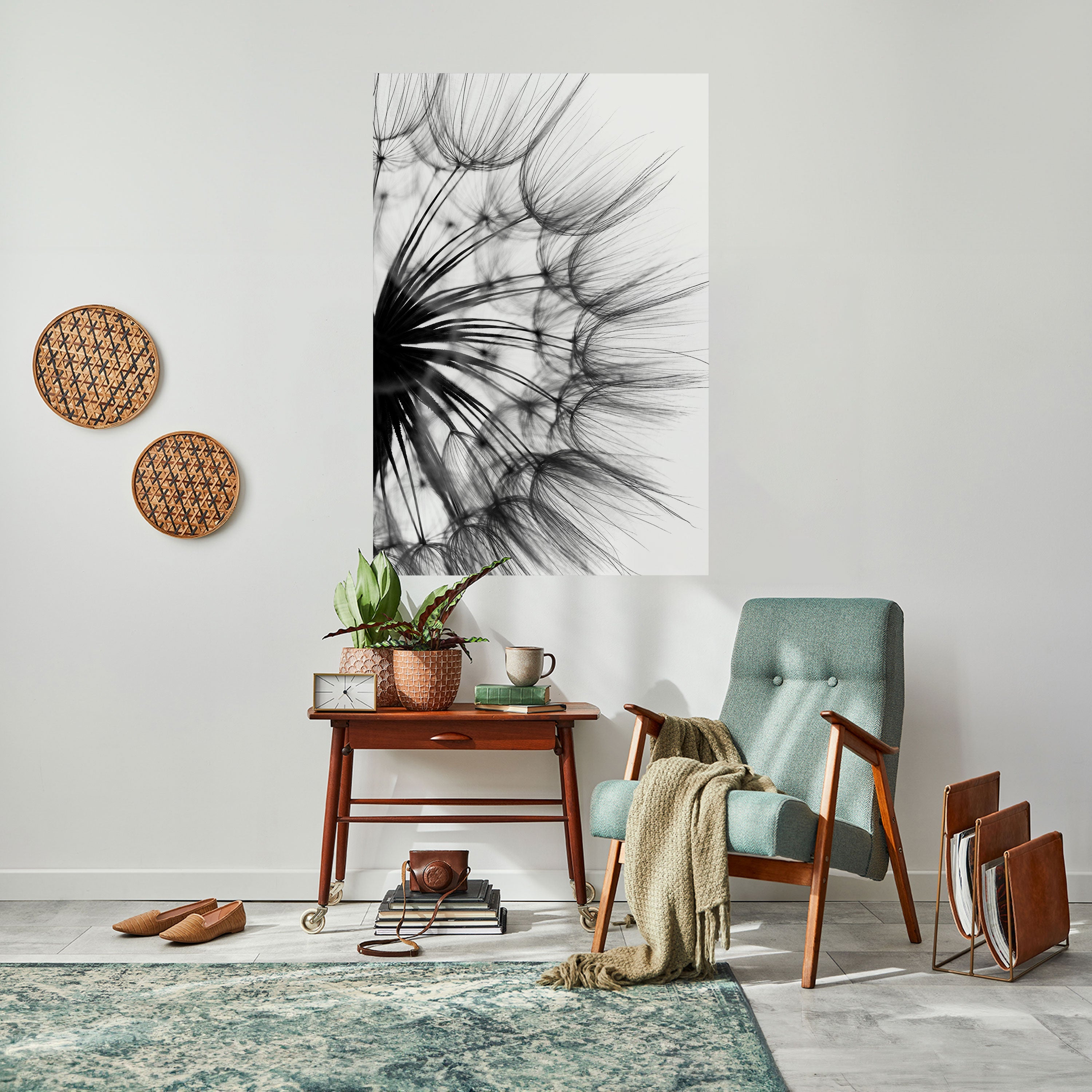 Affiche verticale autocollante « FLEURS SAUVAGES CHUCHOTANTES »