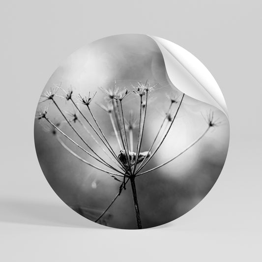 MINIMALIST BLOOM Peel and Stick Round Sticker