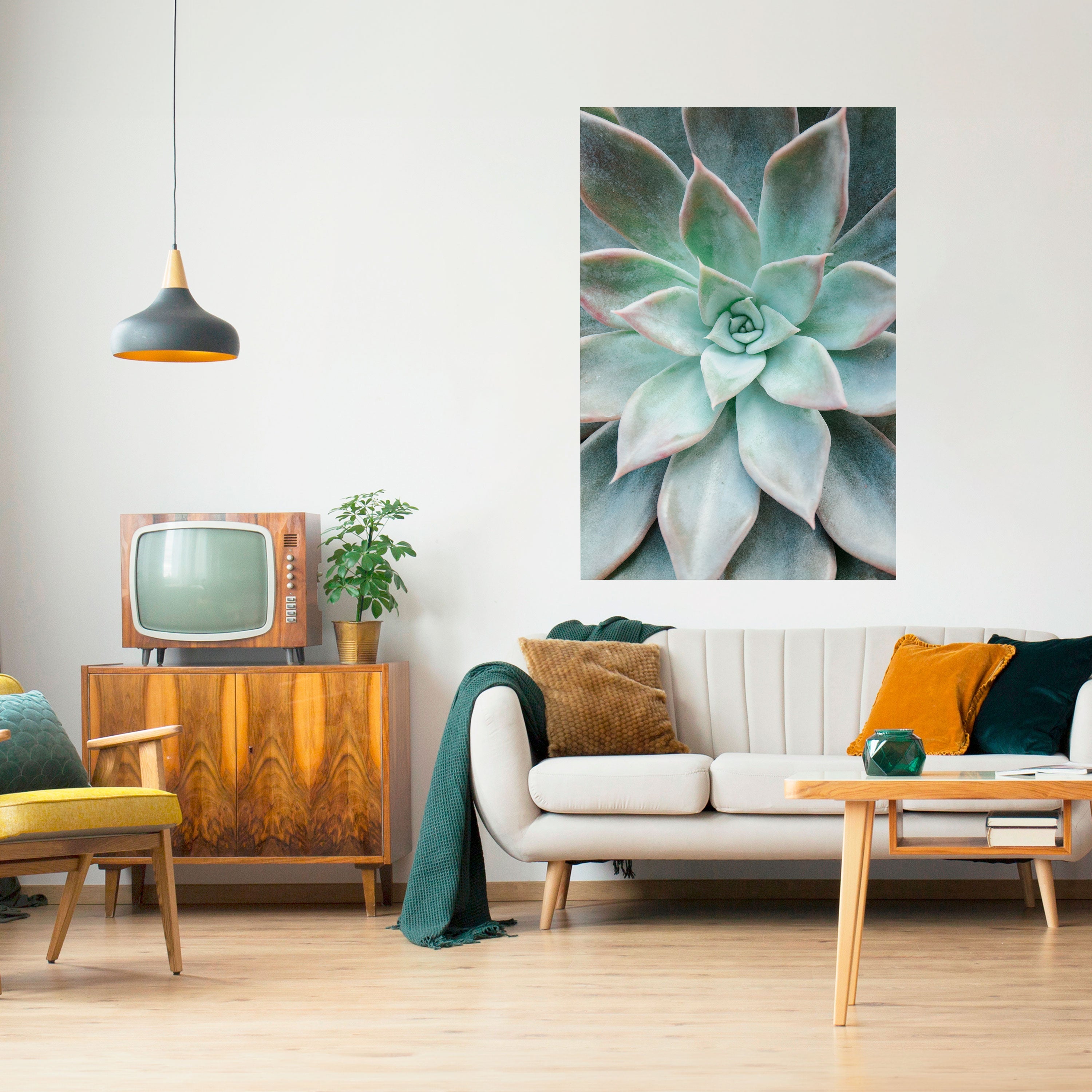 Affiche verticale autocollante « MAGIE DU JARDIN GÉOMÉTRIQUE »