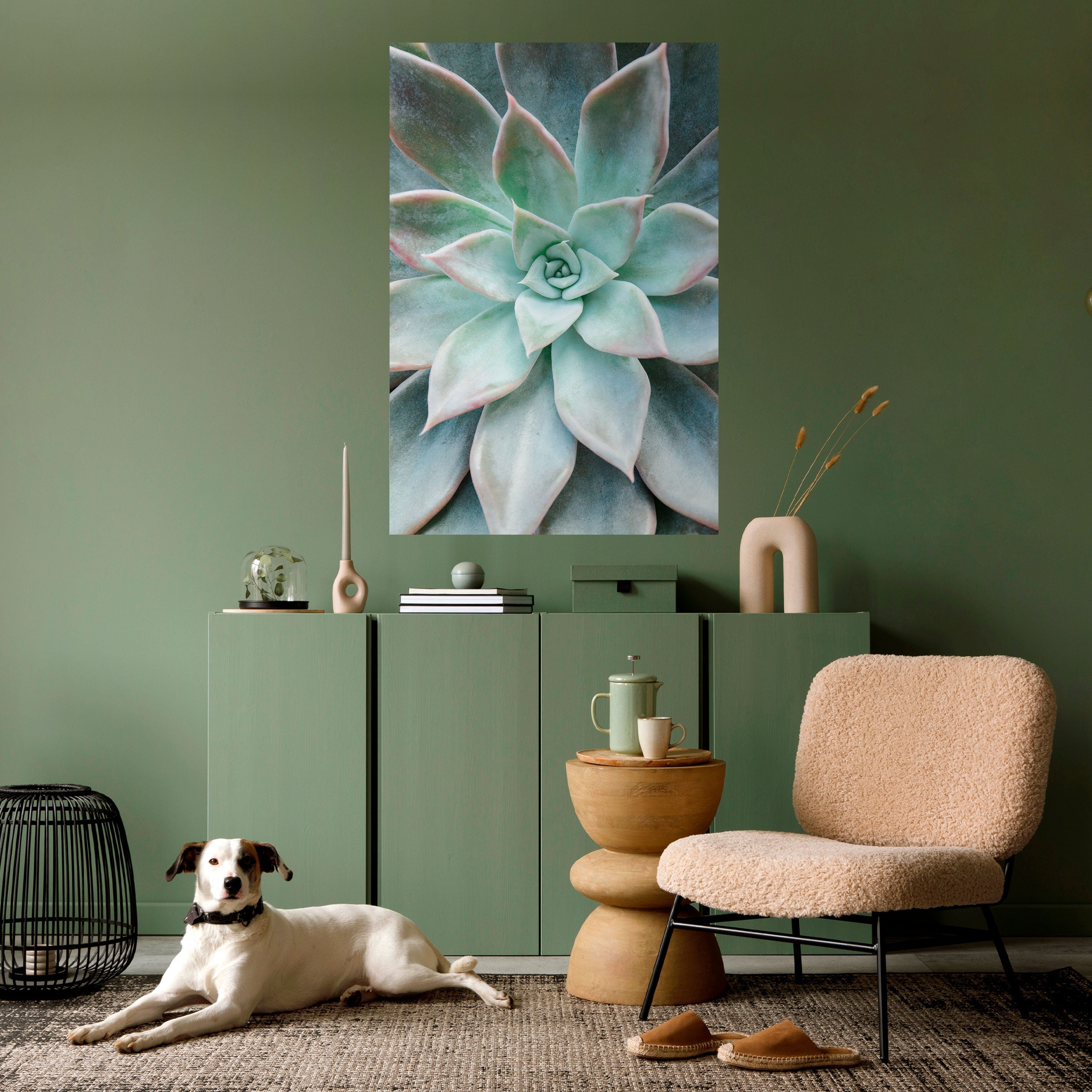 Affiche verticale autocollante « MAGIE DU JARDIN GÉOMÉTRIQUE »