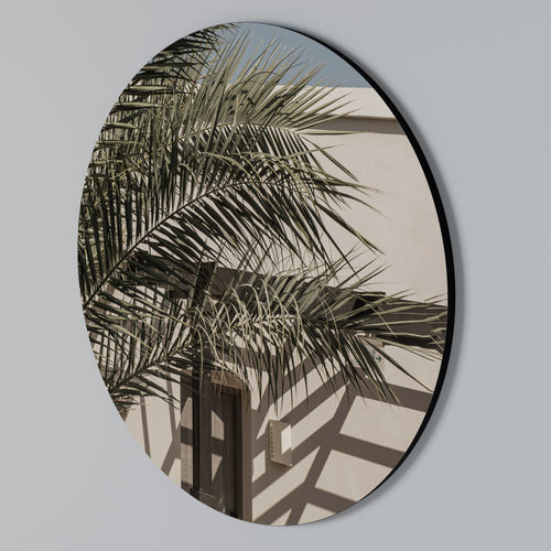 PALM SHADOW DANCE Round Wall Art