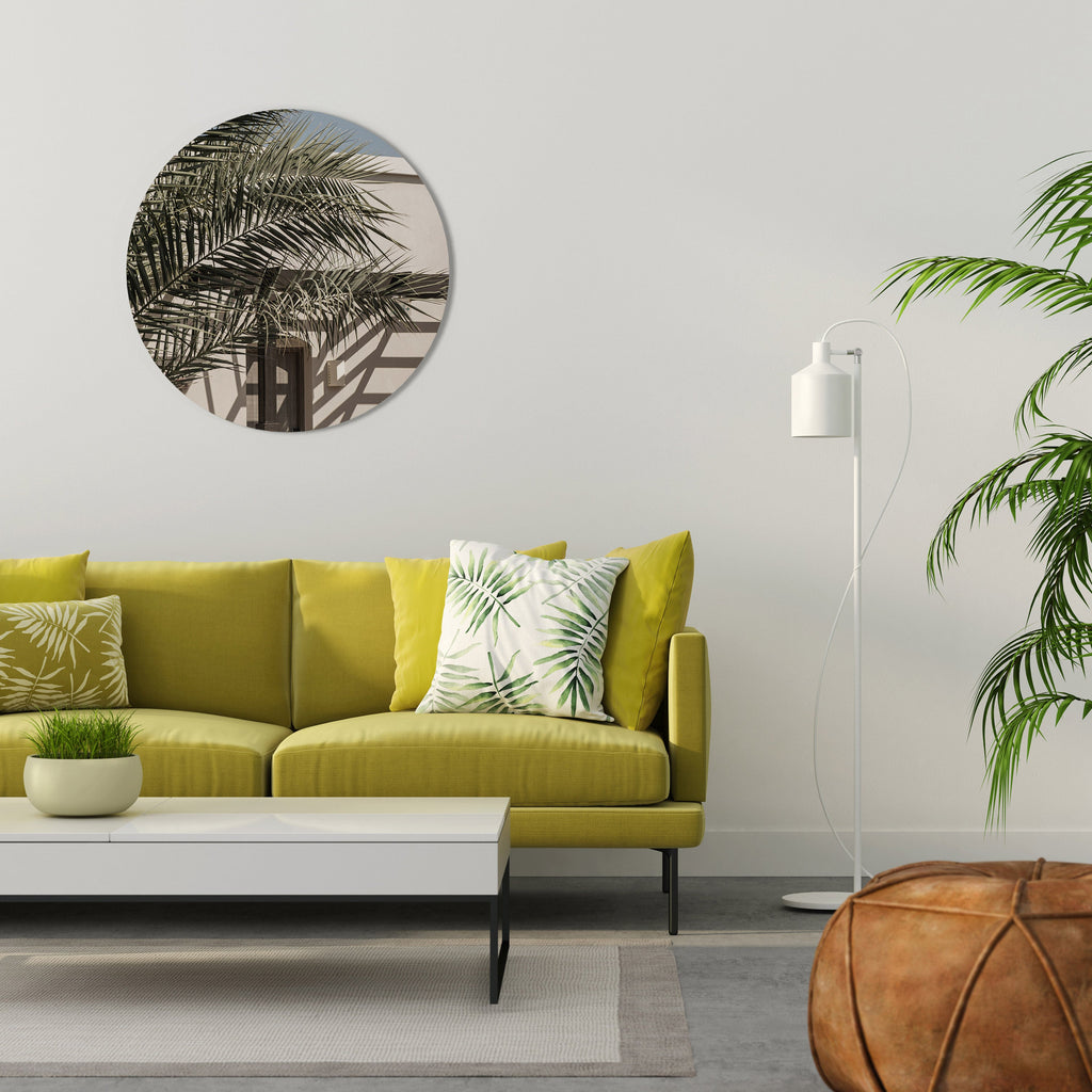 Décoration murale ronde PALM SHADOW DANCE