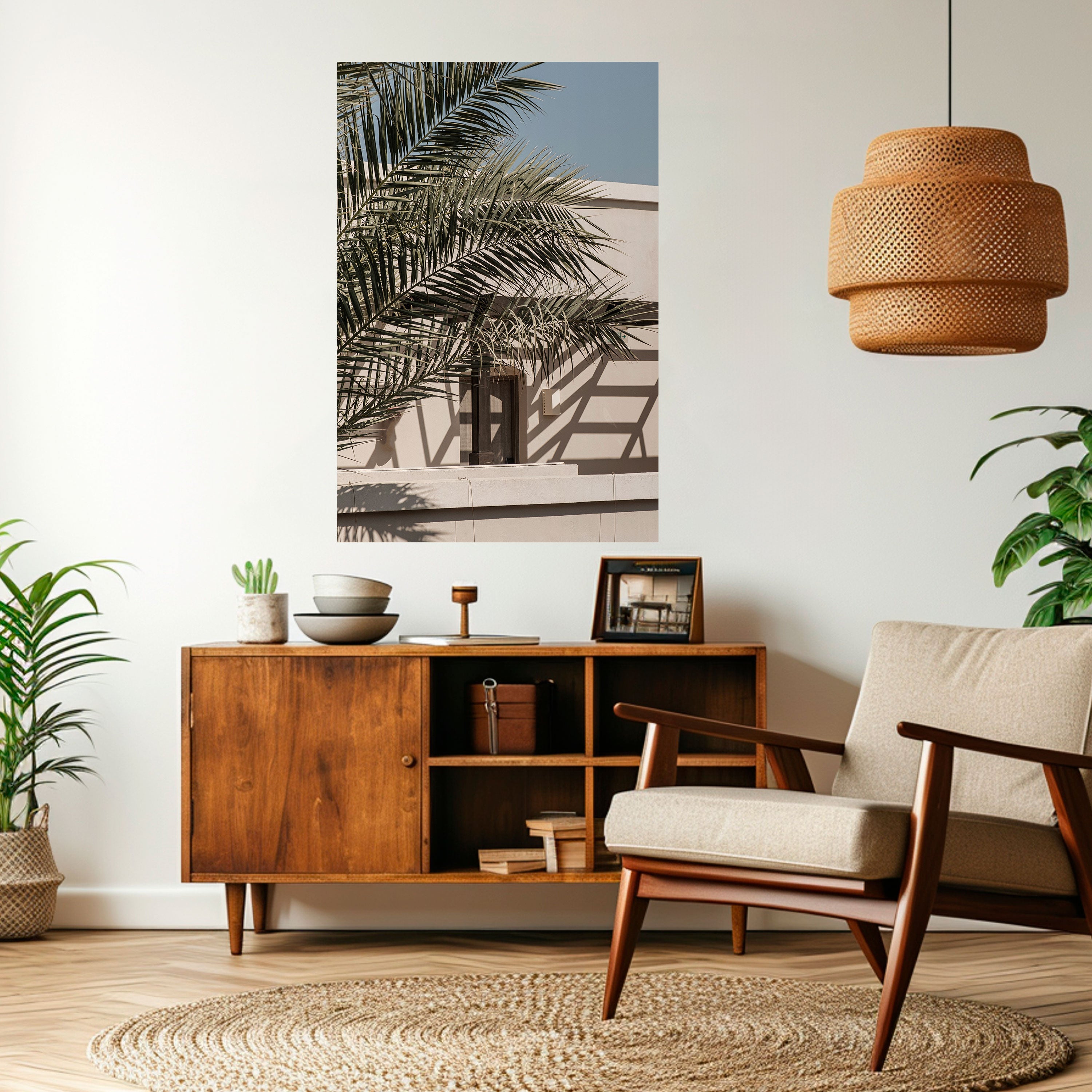 Affiche verticale autocollante « PALM SHADOW DANCE »