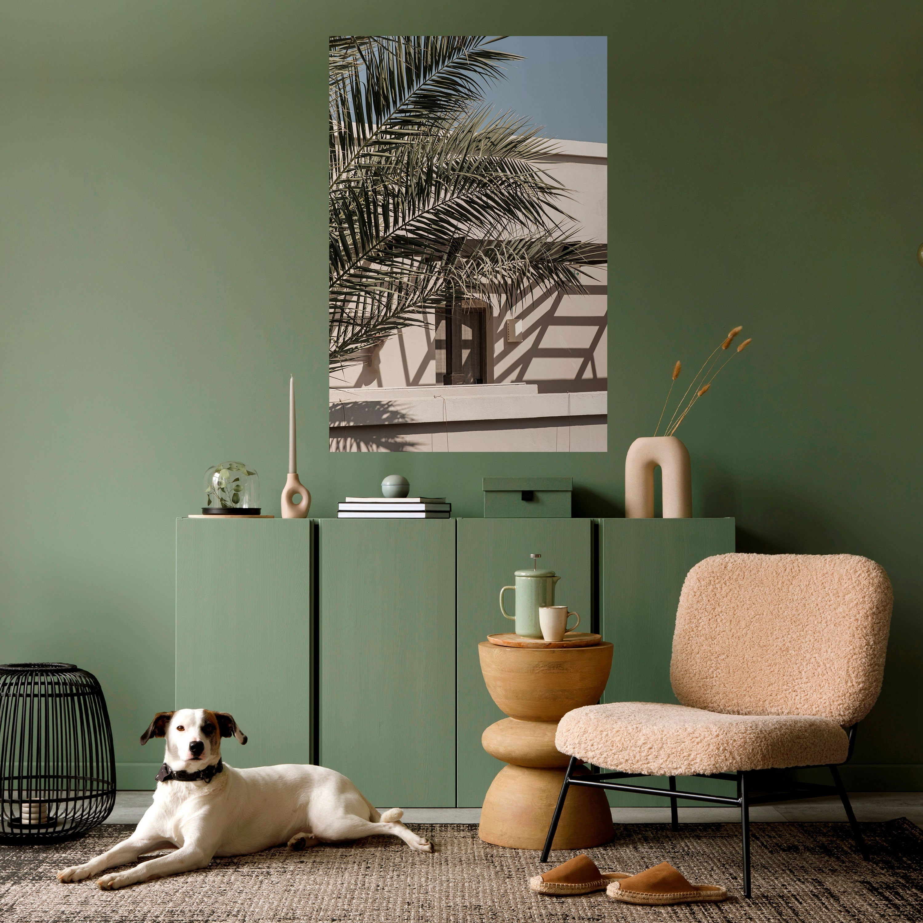 Affiche verticale autocollante « PALM SHADOW DANCE »