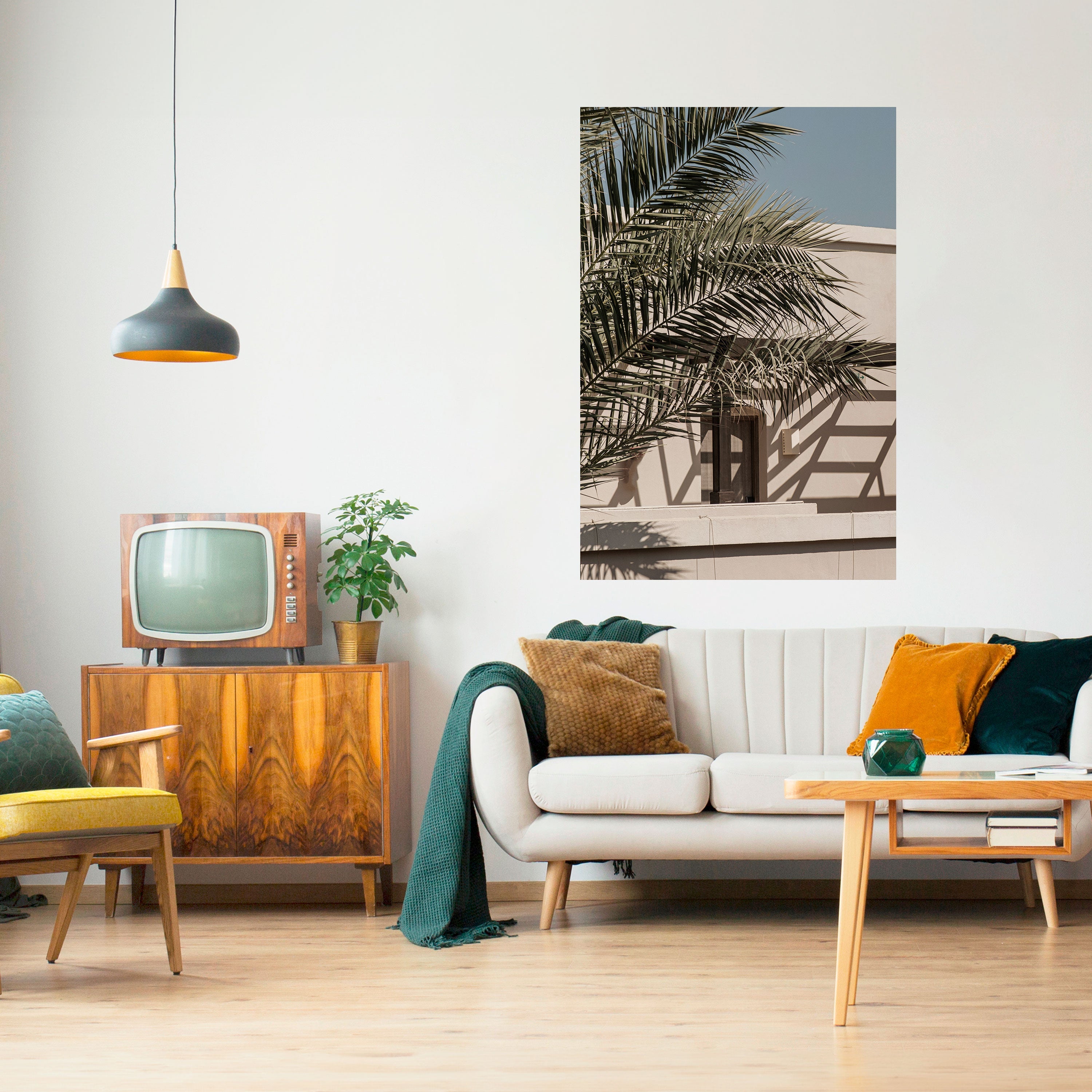 Affiche verticale autocollante « PALM SHADOW DANCE »