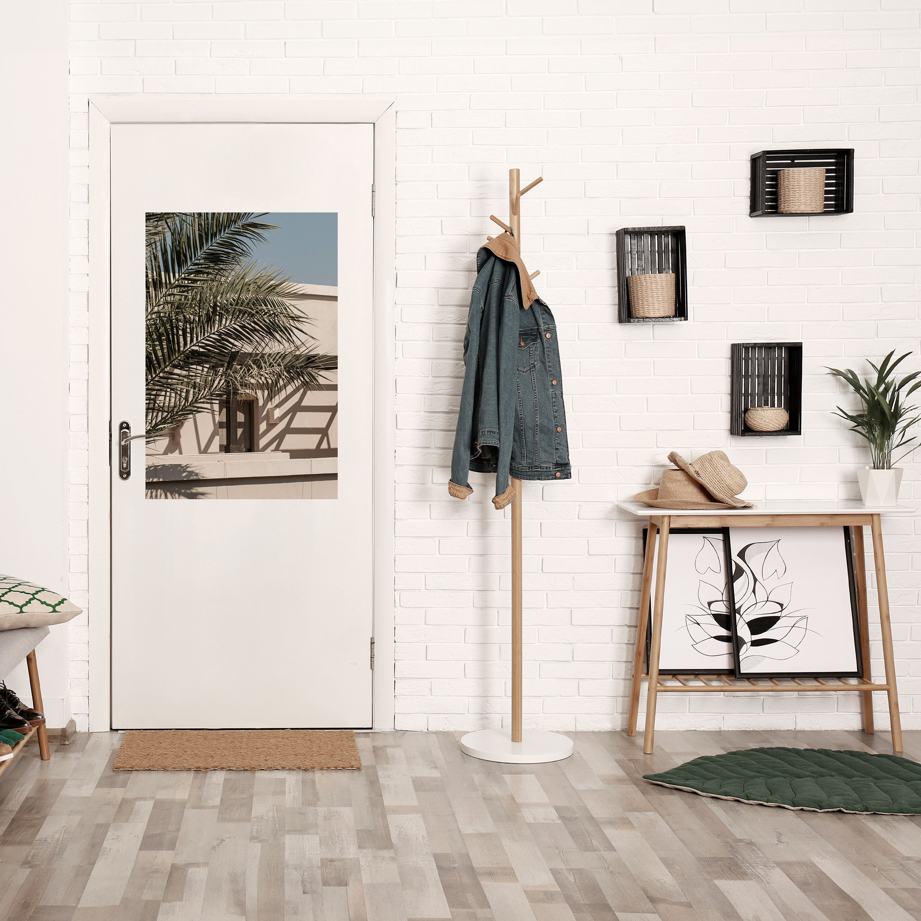 Affiche verticale autocollante « PALM SHADOW DANCE »