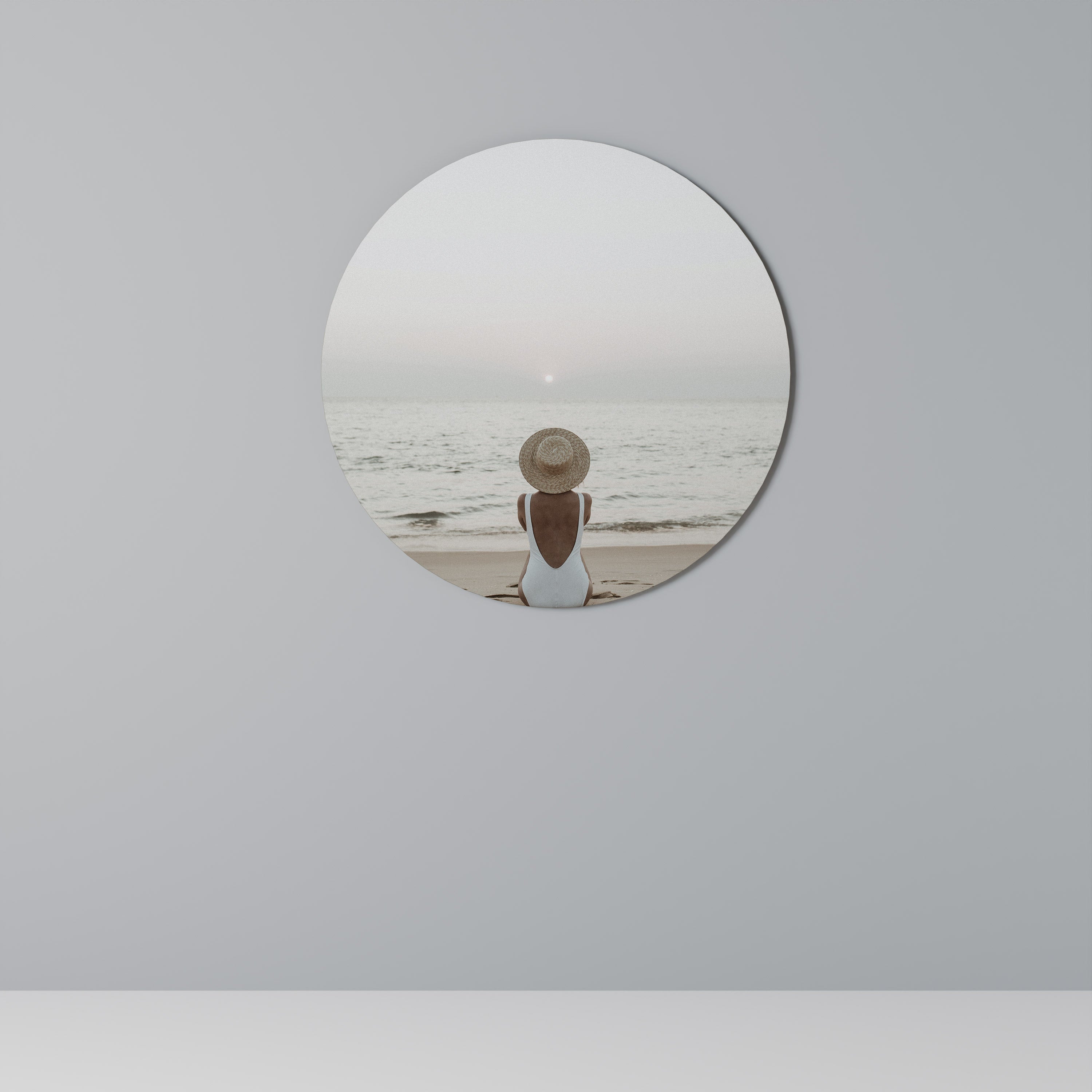 Décoration murale ronde SABLE ET SOLITUDE