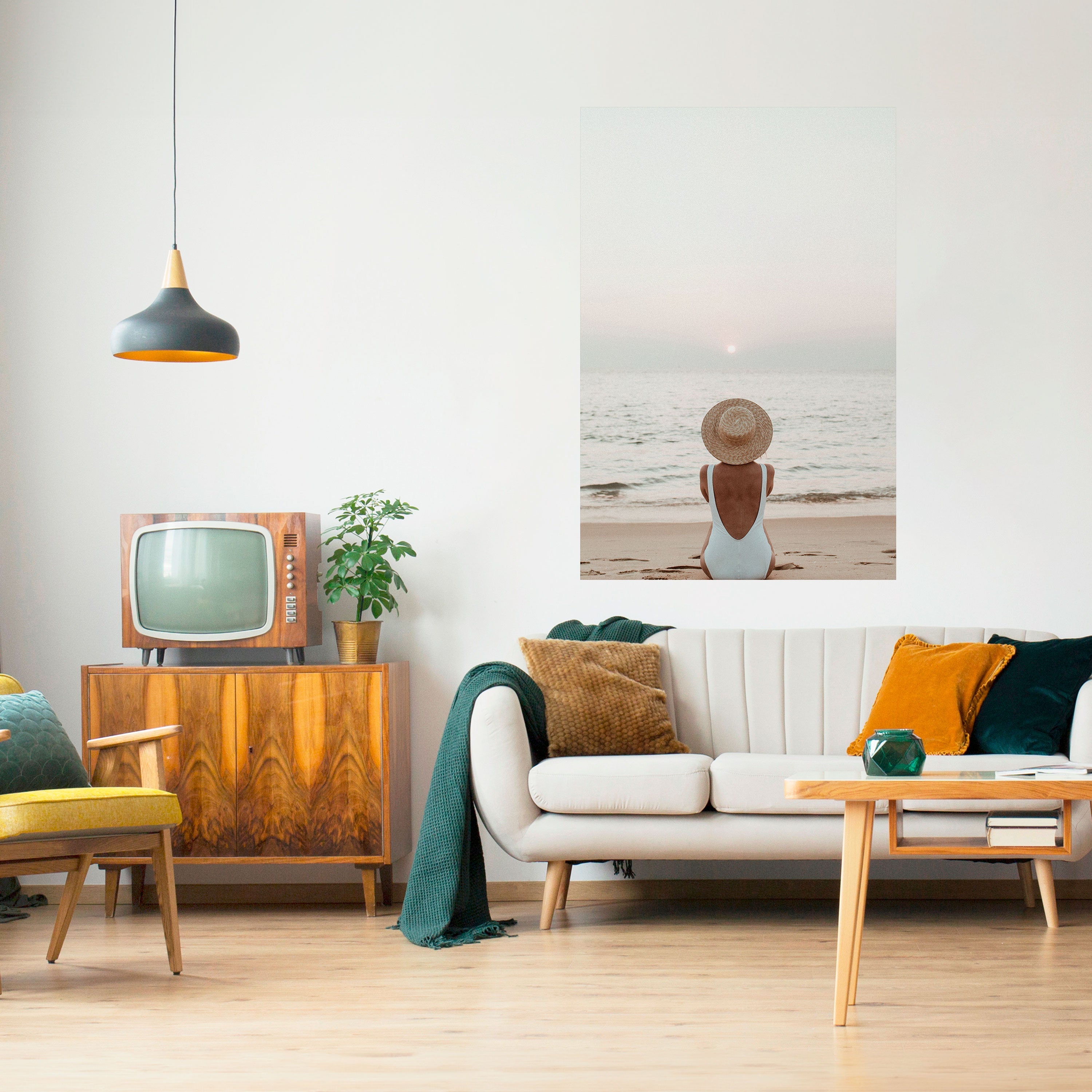 Affiche verticale autocollante SABLE ET SOLITUDE