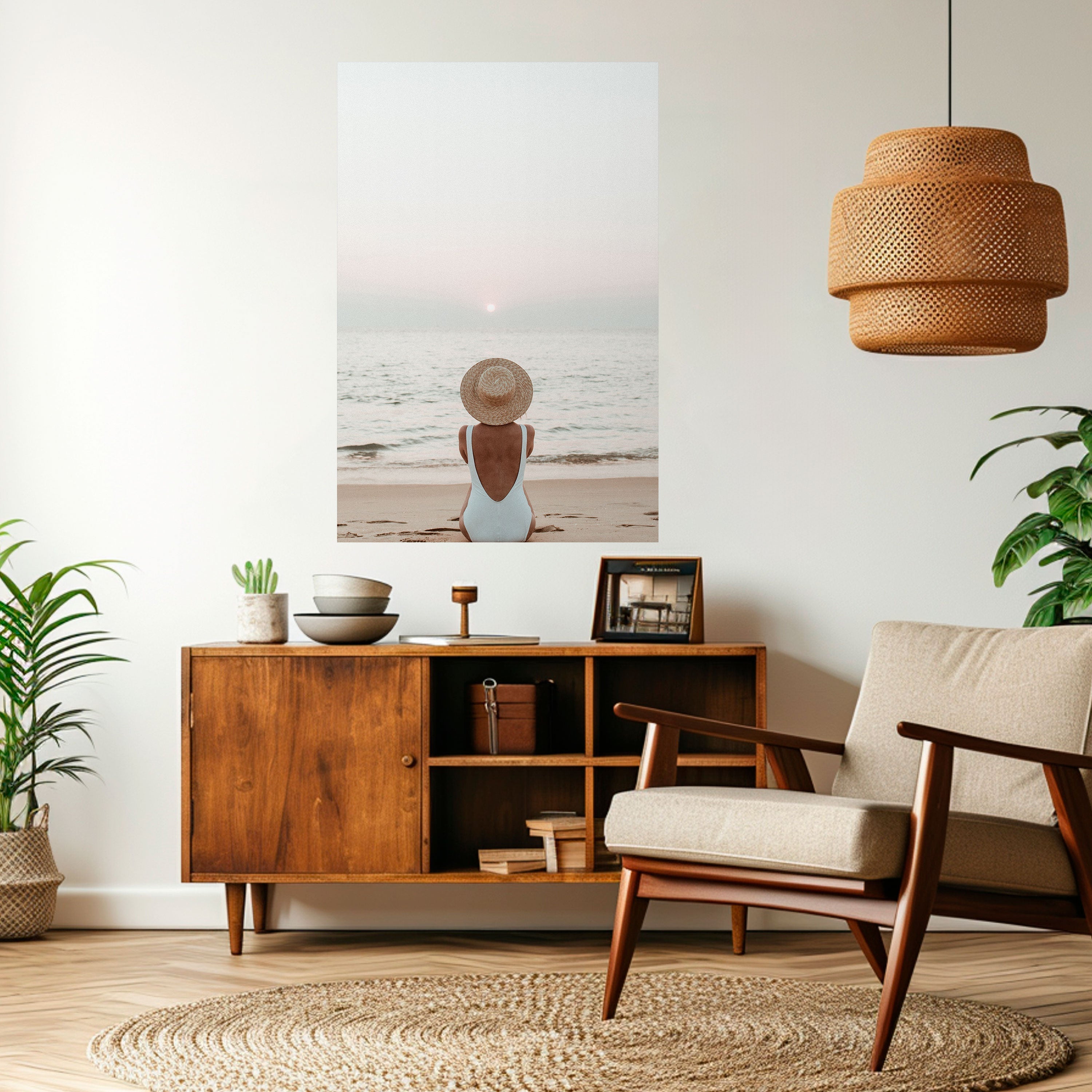 Affiche verticale autocollante SABLE ET SOLITUDE