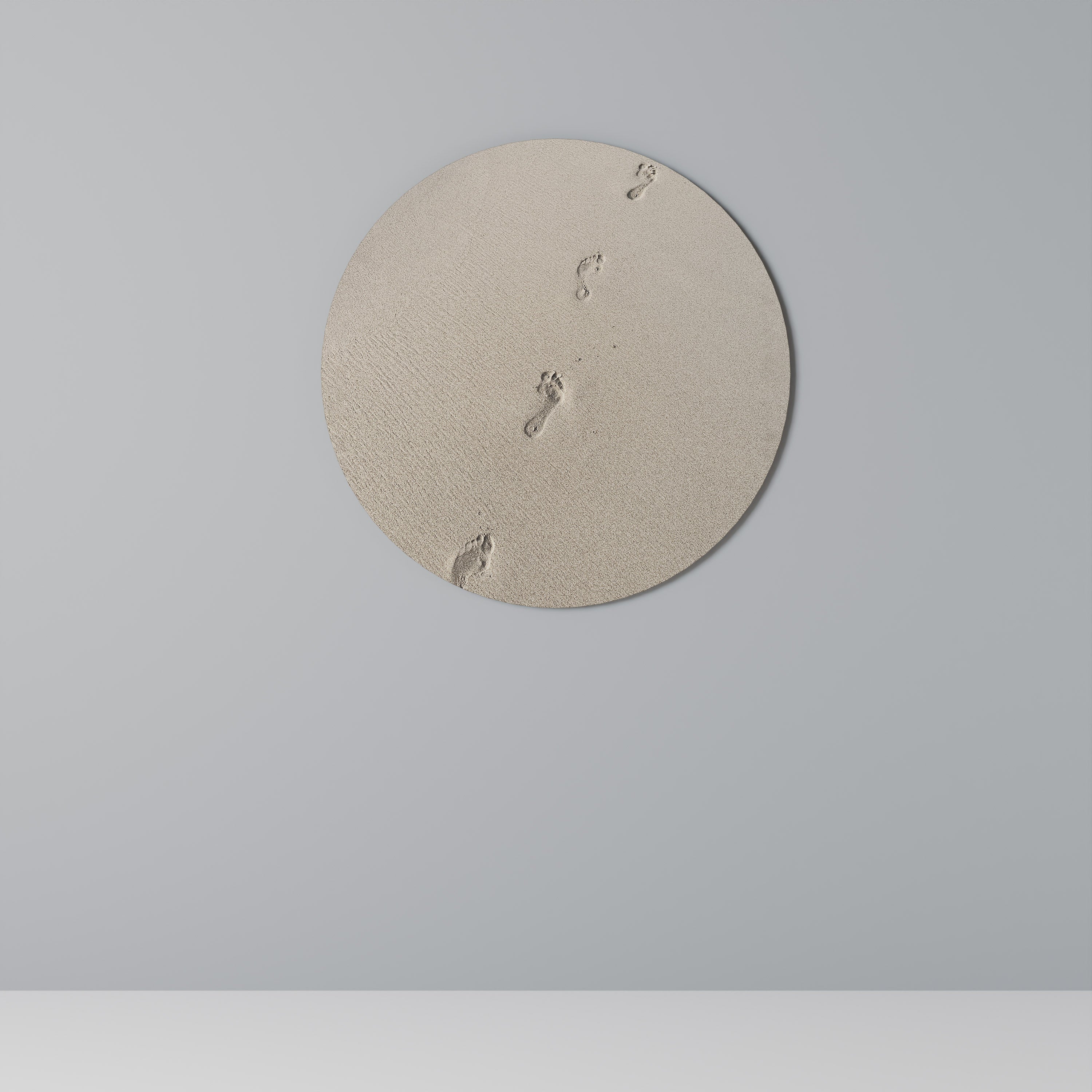 SENTIERS DE PLAGE Art mural rond