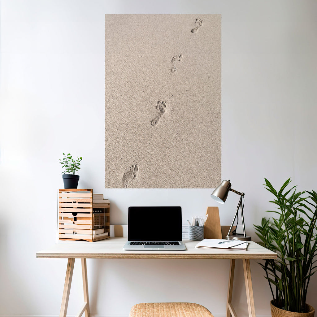 Affiche verticale autocollante « Sentiers bordant la plage »