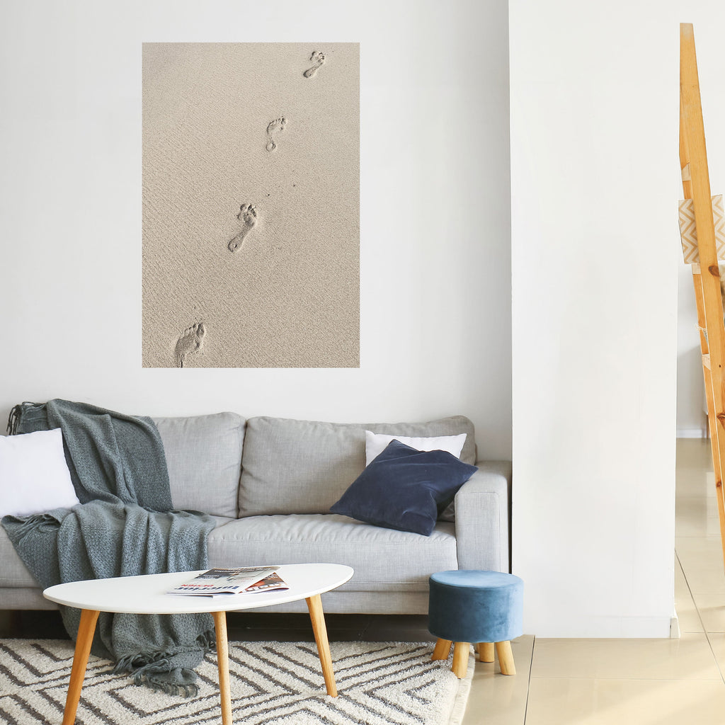 Affiche verticale autocollante « Sentiers bordant la plage »