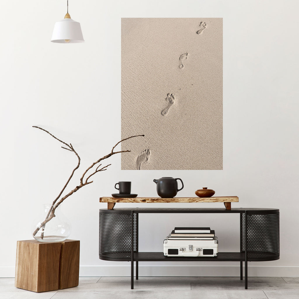 Affiche verticale autocollante « Sentiers bordant la plage »