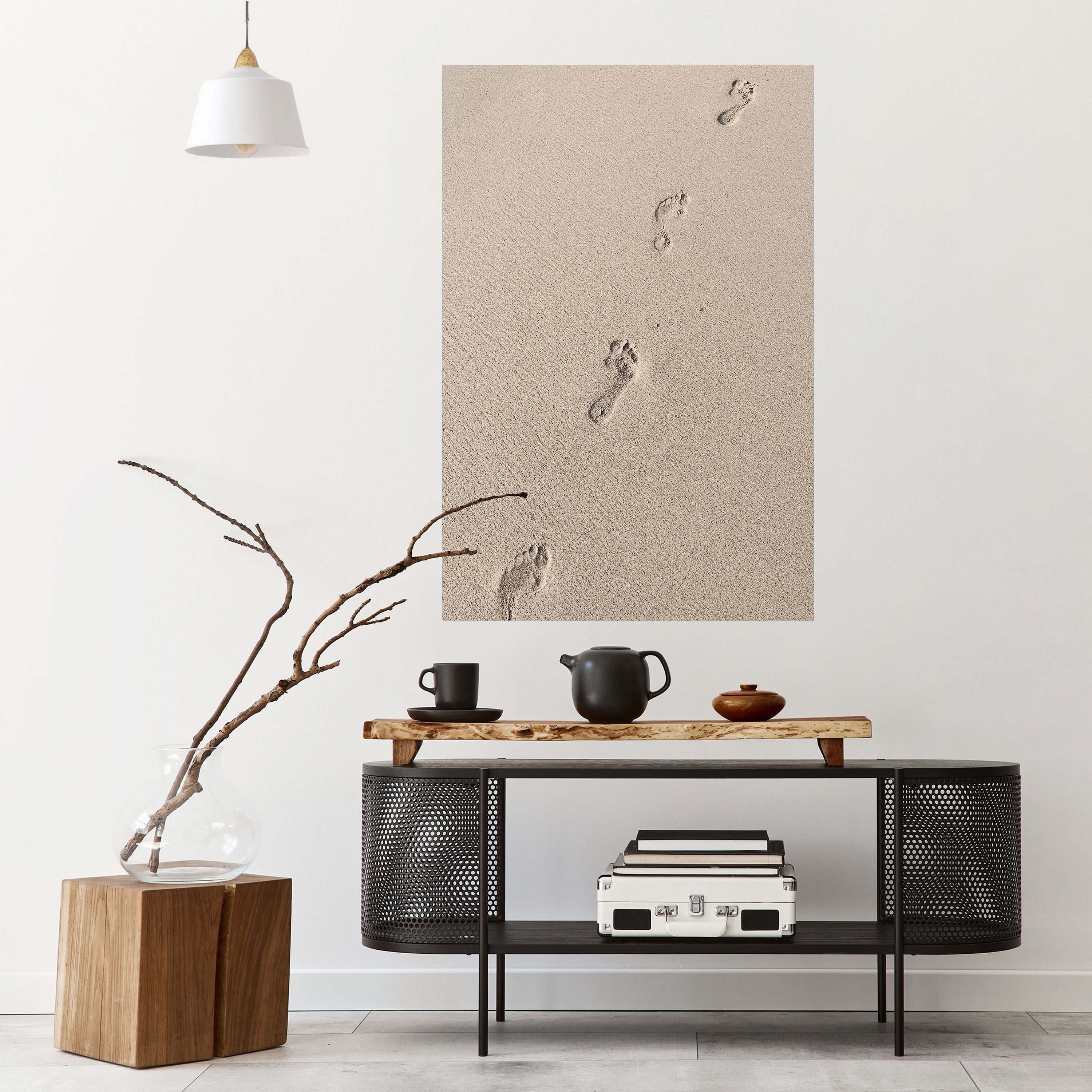 Affiche verticale autocollante « Sentiers bordant la plage »