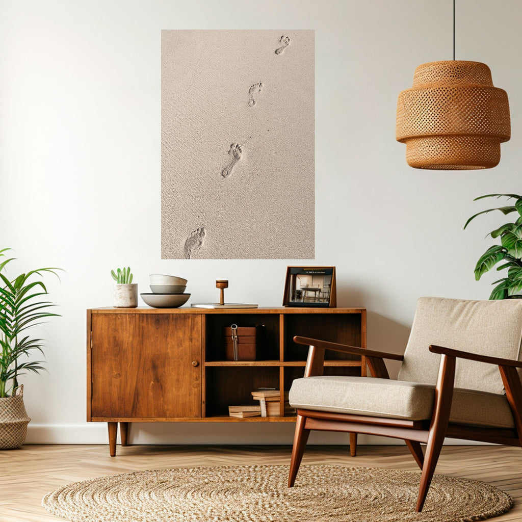 Affiche verticale autocollante « Sentiers bordant la plage »