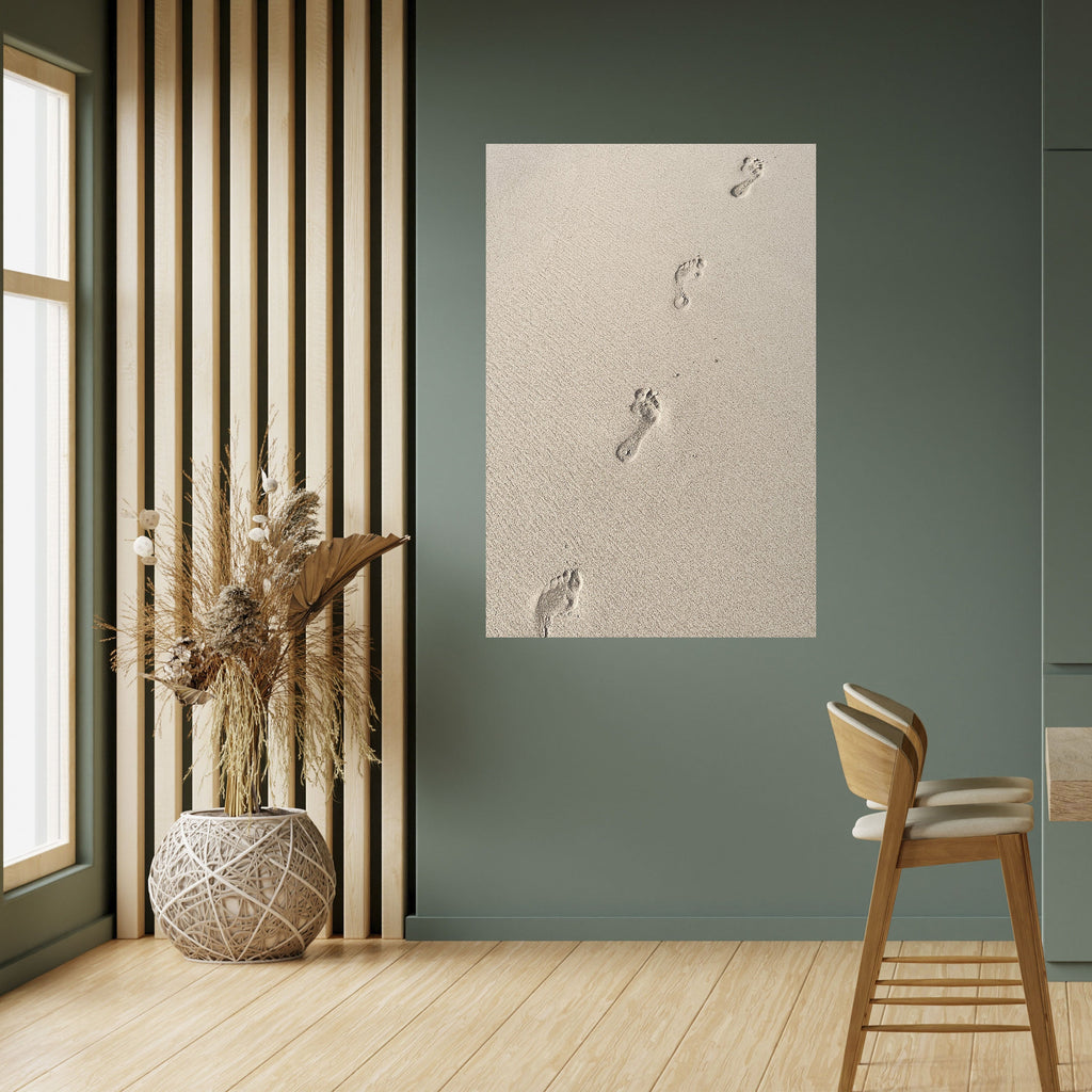 Affiche verticale autocollante « Sentiers bordant la plage »