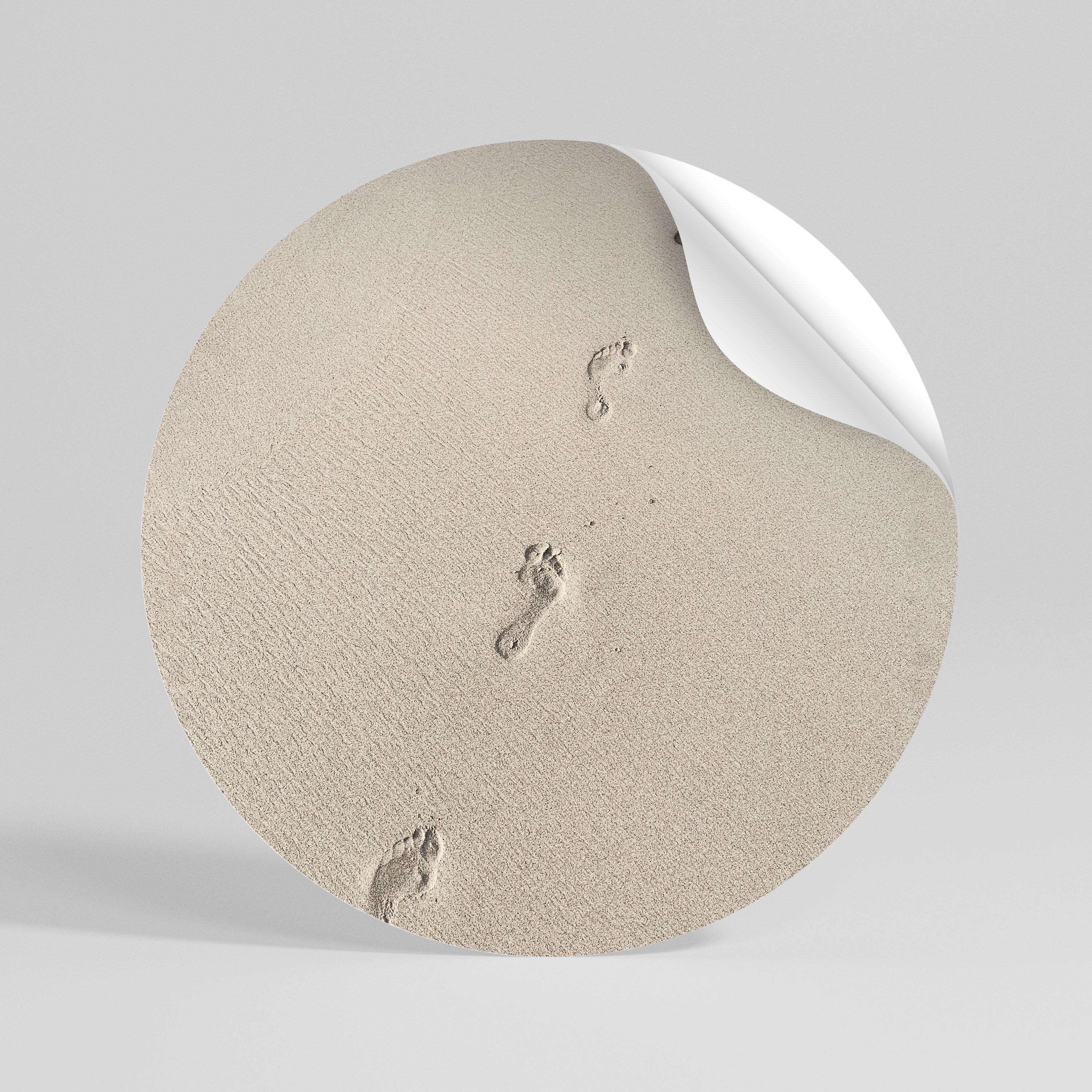 BEACH BOUND PATHWAYS Peel and Stick Round Sticker