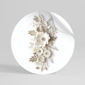 BLUSHING BOUQUET Peel and Stick Round Sticker