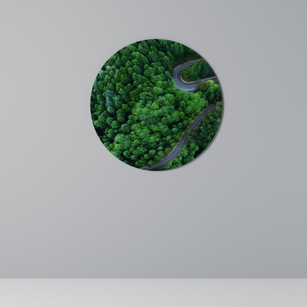 Art mural rond ENCHANTED FOREST RIDE