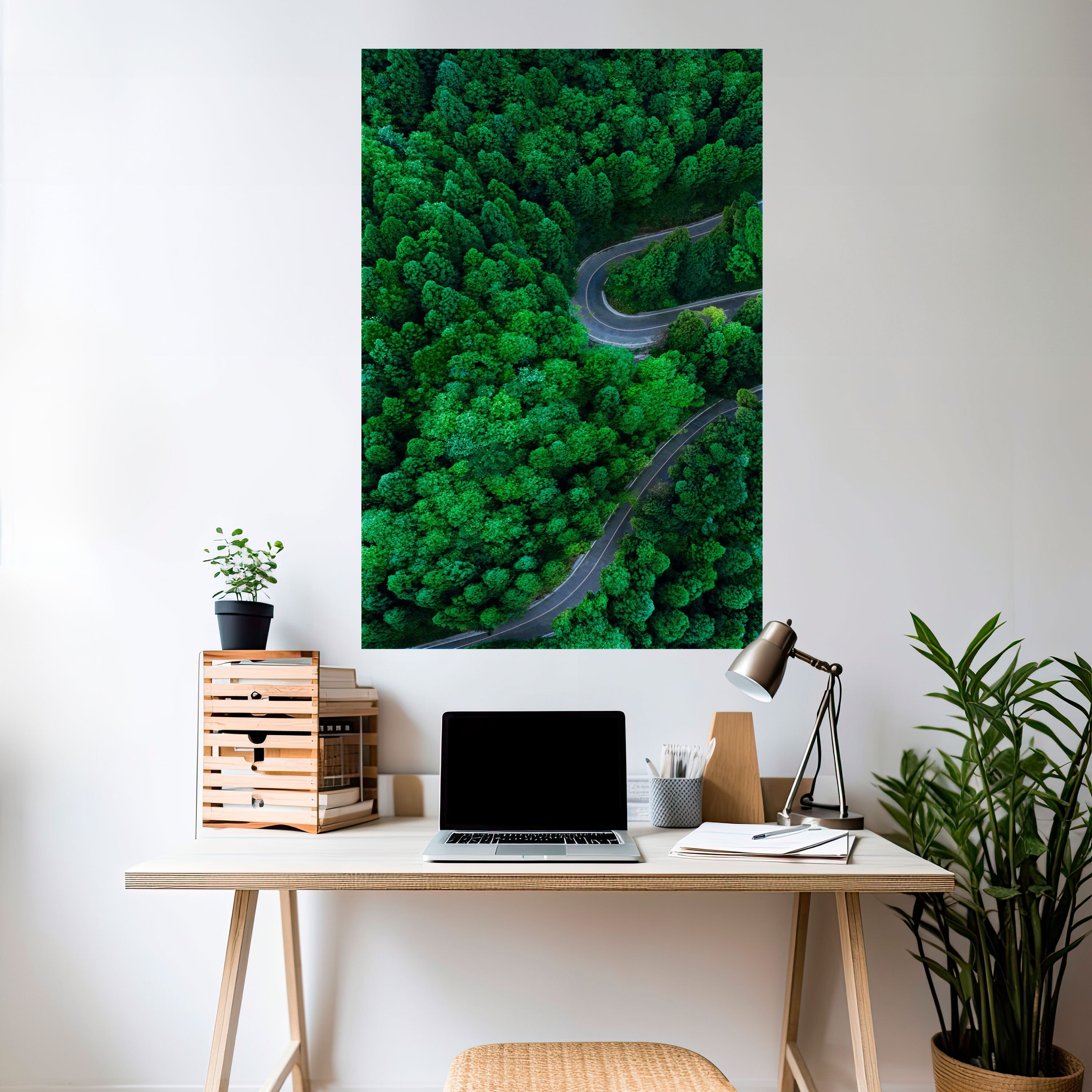 Affiche verticale autocollante « PROMENADE ENCHANTÉE DANS LA FORÊT »