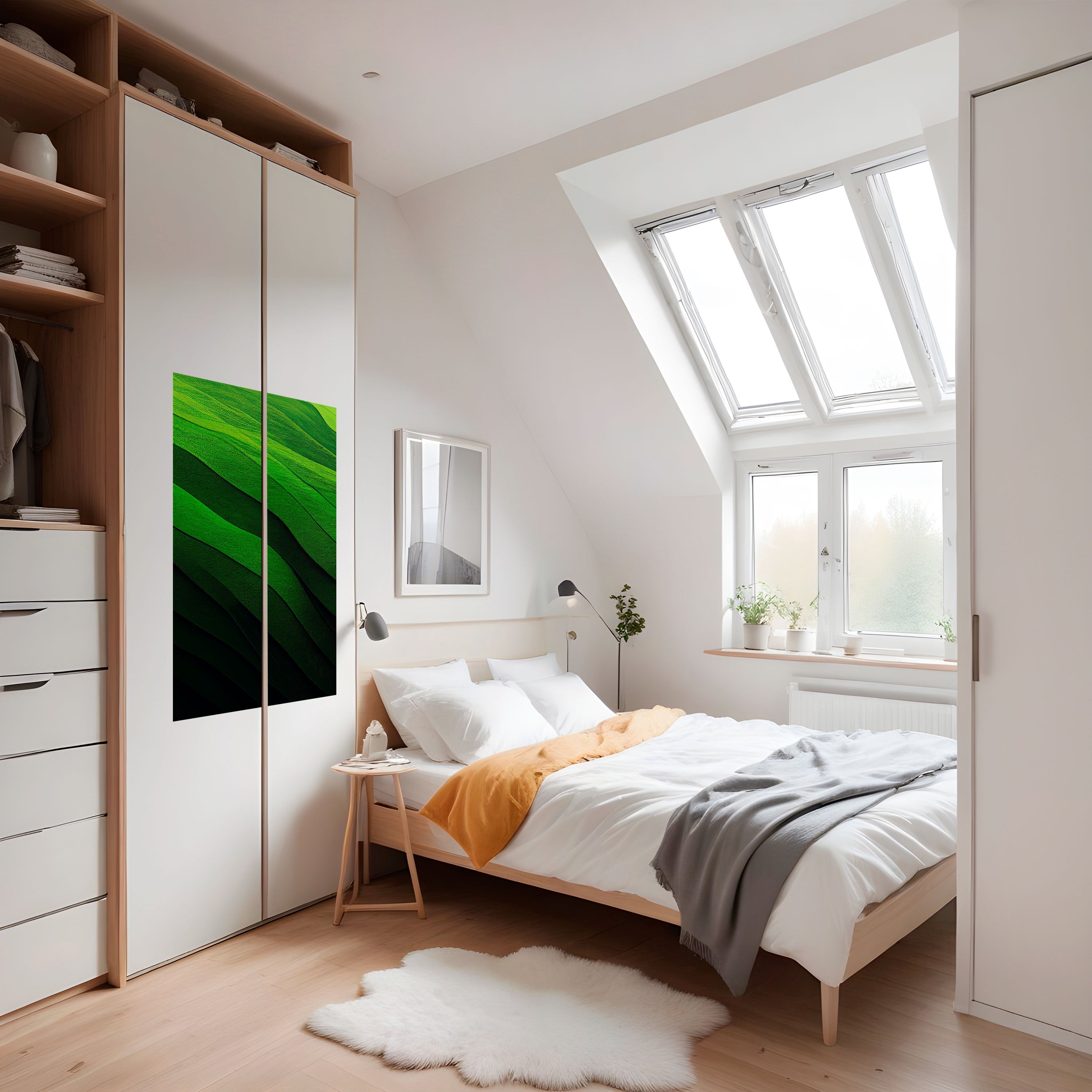 Affiche verticale autocollante « Paysage frais »