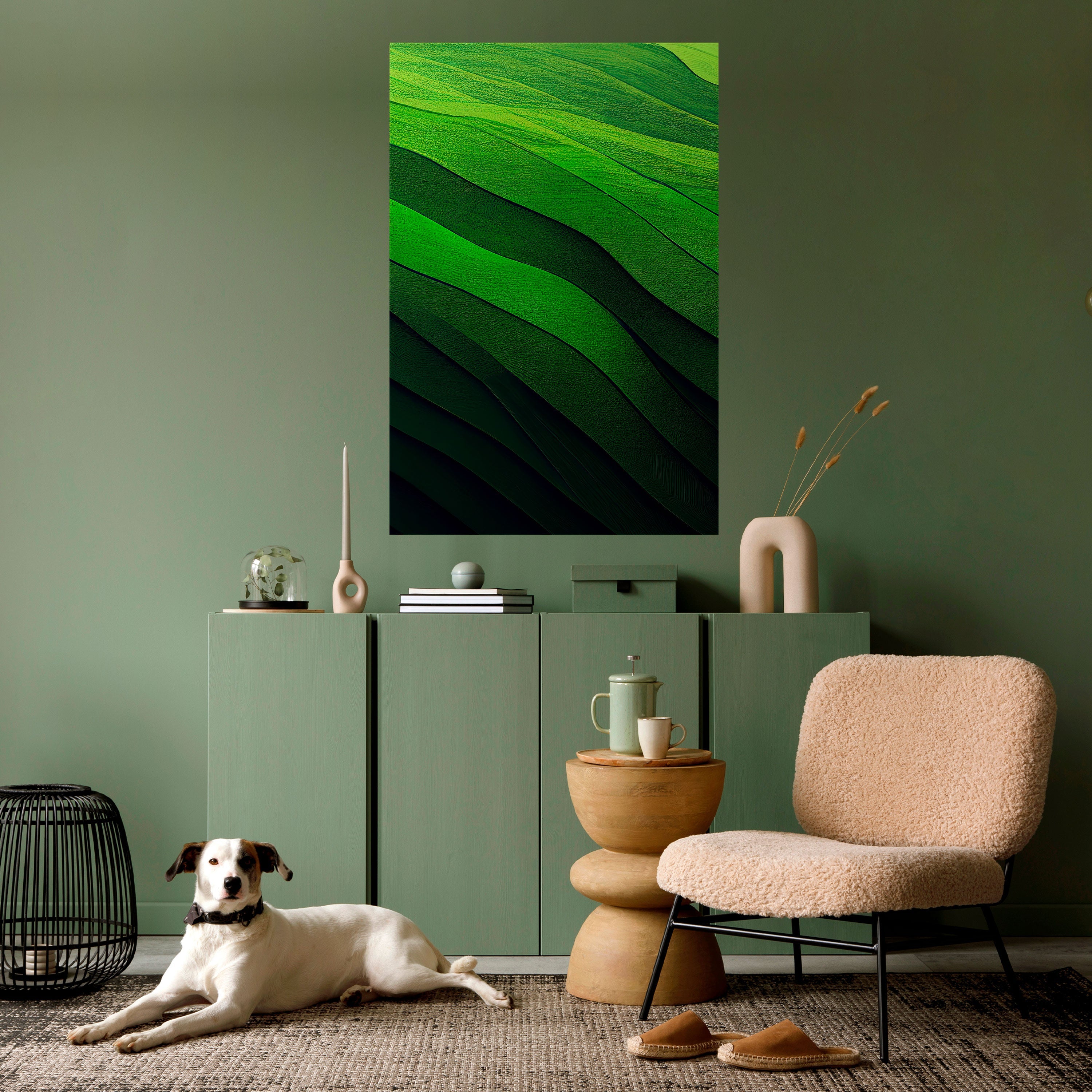 Affiche verticale autocollante « Paysage frais »