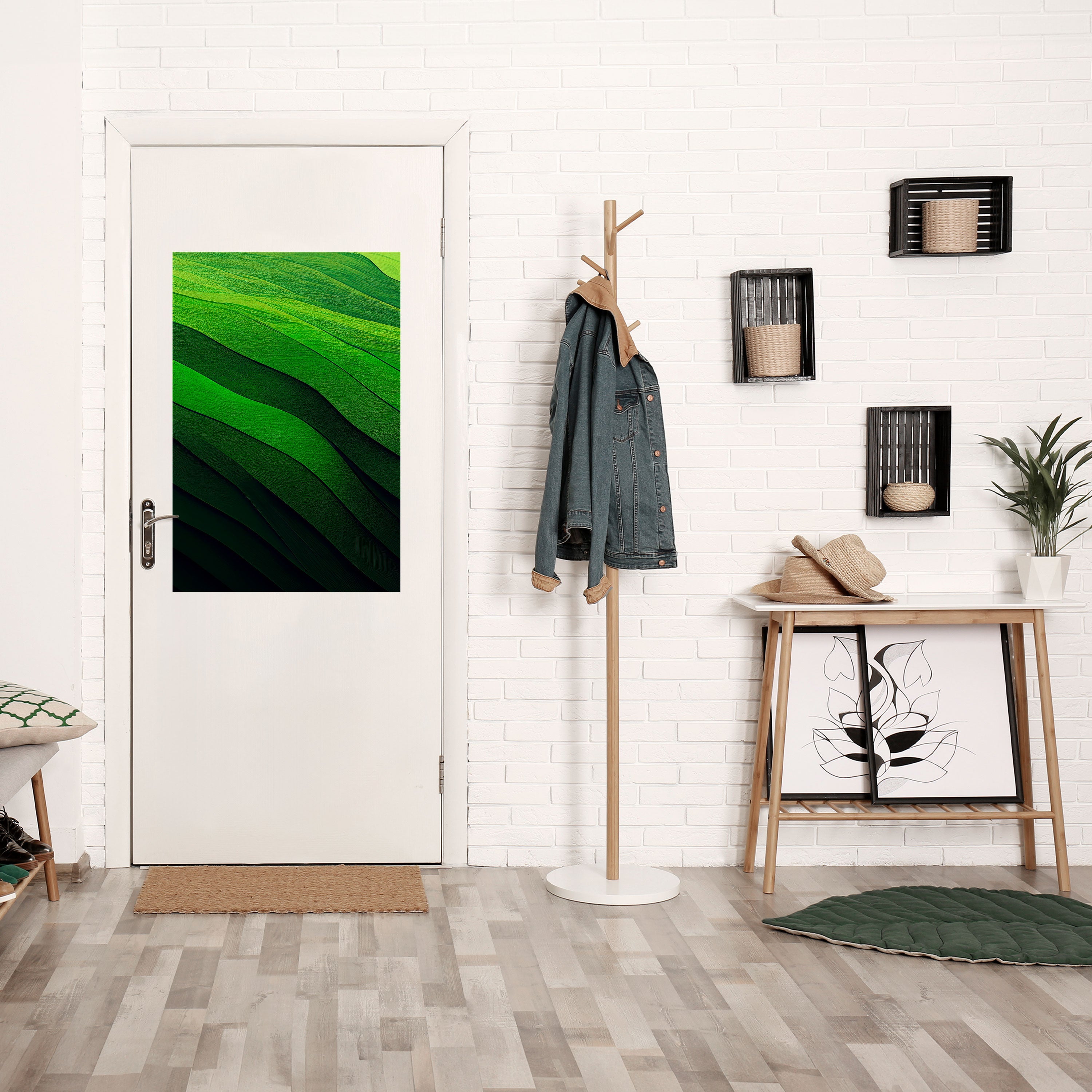 Affiche verticale autocollante « Paysage frais »