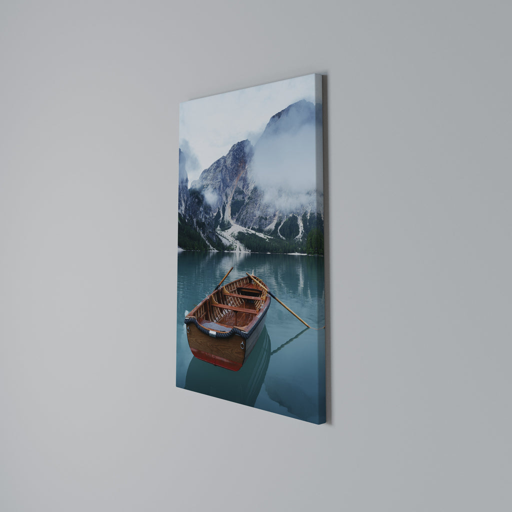 FOGGY MOUNTAIN OASIS Vertical Canvas Print