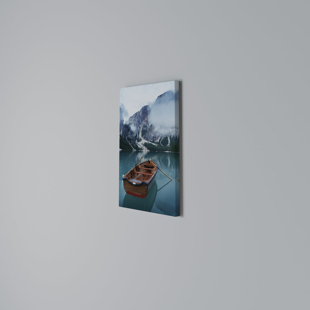 FOGGY MOUNTAIN OASIS Vertical Canvas Print