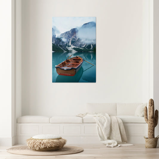 FOGGY MOUNTAIN OASIS Vertical Canvas Print