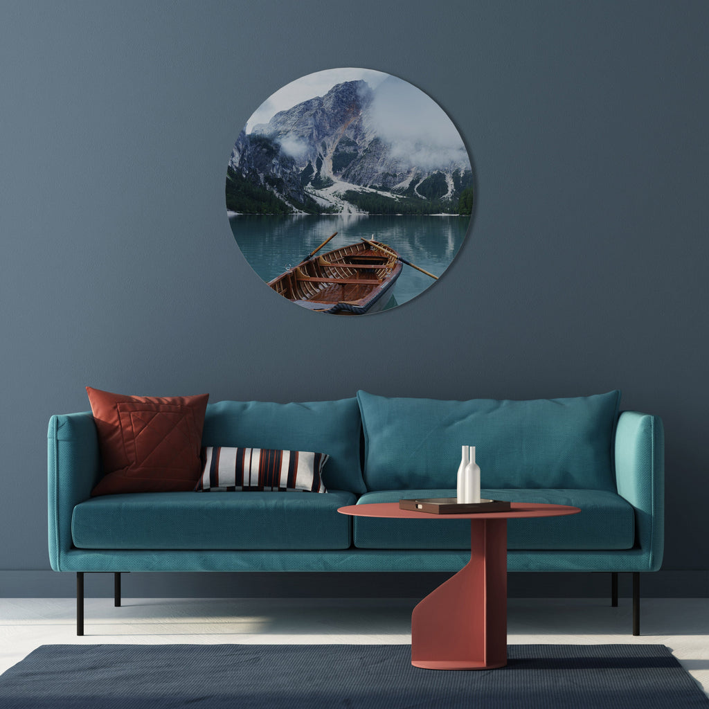 Décoration murale ronde FOGGY MOUNTAIN OASIS