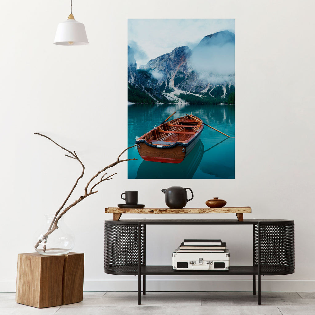 FOGGY MOUNTAIN OASIS Peel and Stick Vertical Poster