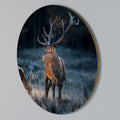 ANTLERED REGALITY Round Wall Art