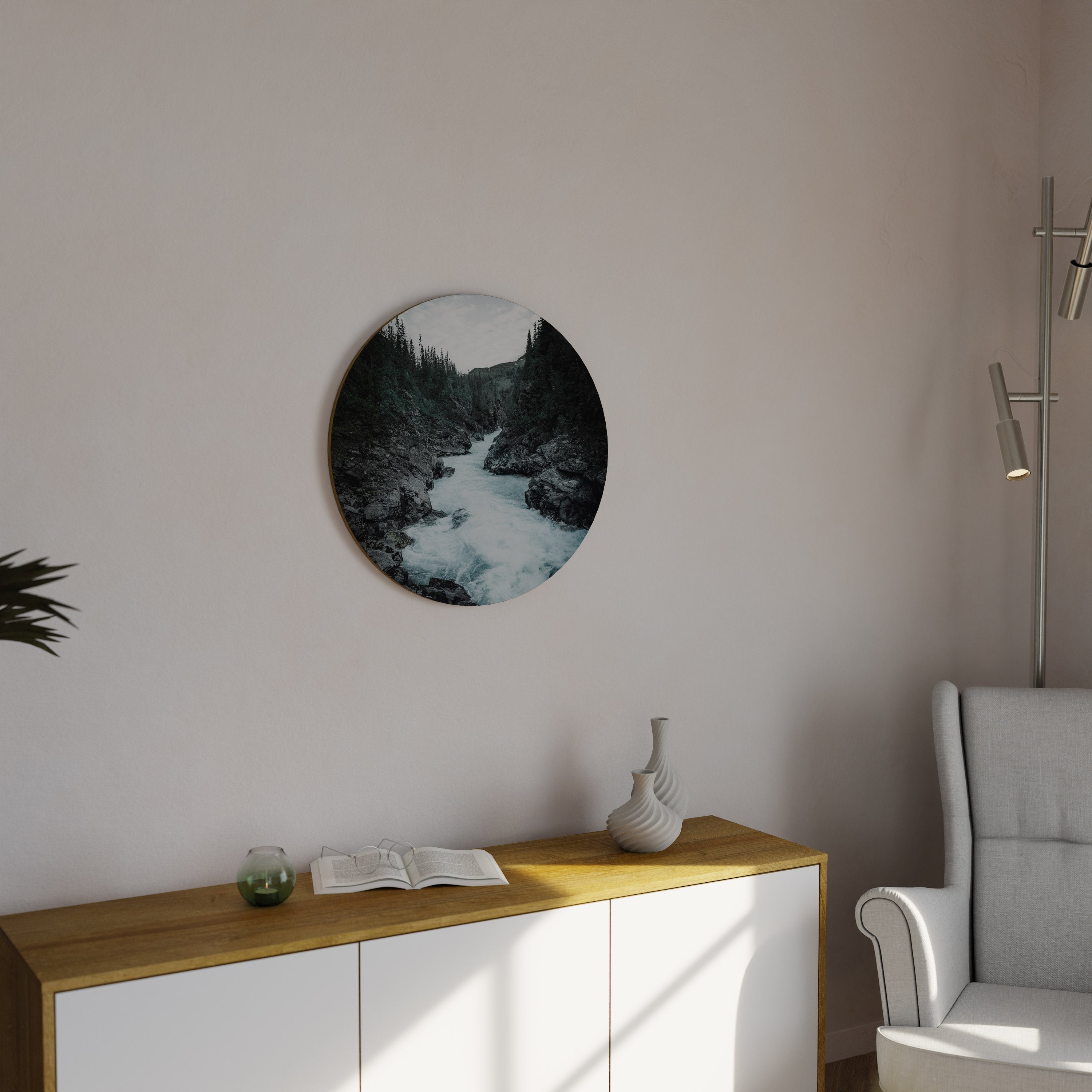 RÉFLEXIONS PRÉCIPITANTES Art mural rond