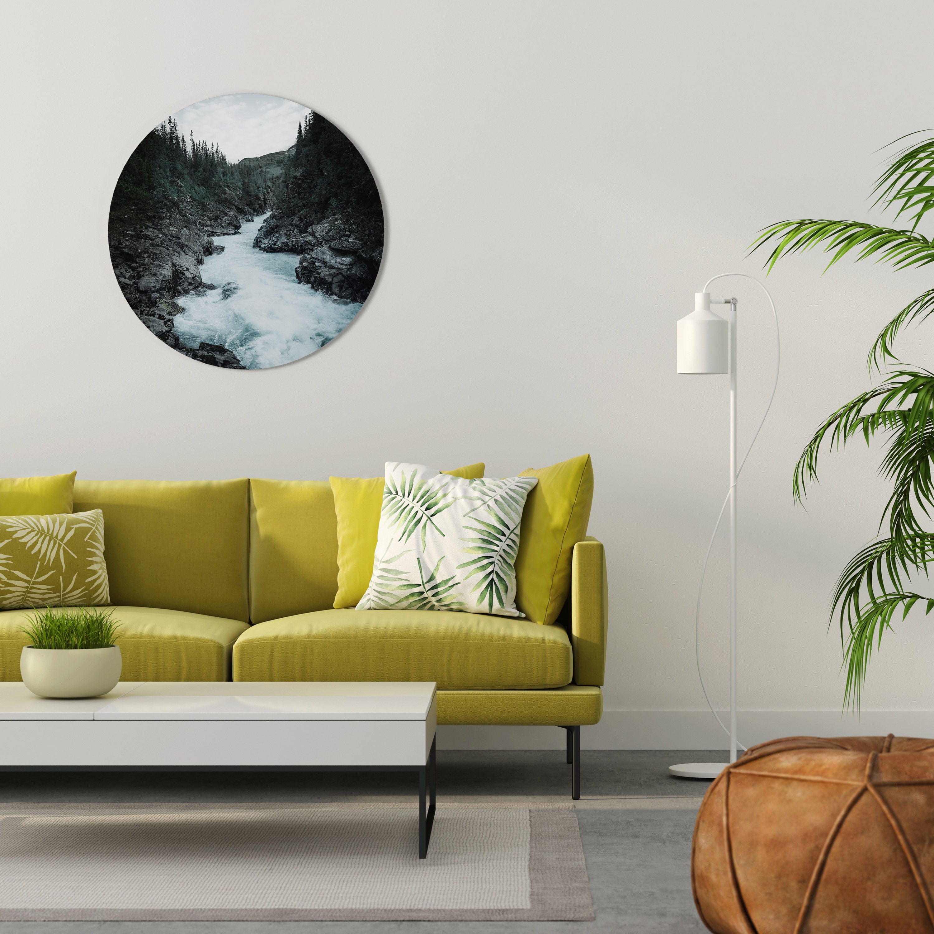 RÉFLEXIONS PRÉCIPITANTES Art mural rond